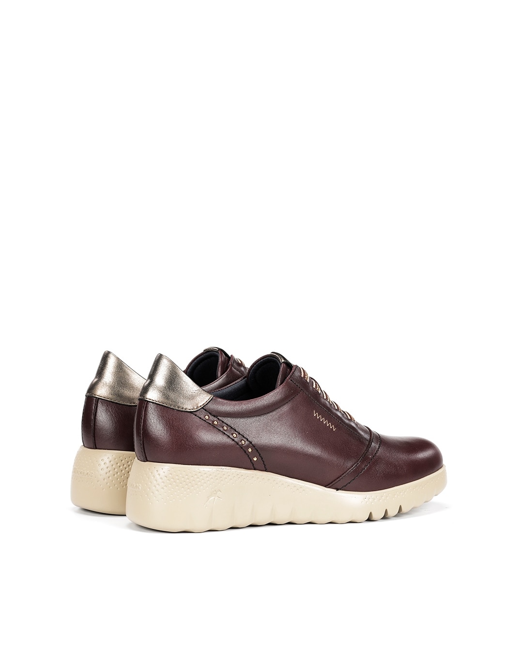 Zapatos de cordones de mujer fabricados en piel - Fluchos - Rojo Rojo-2