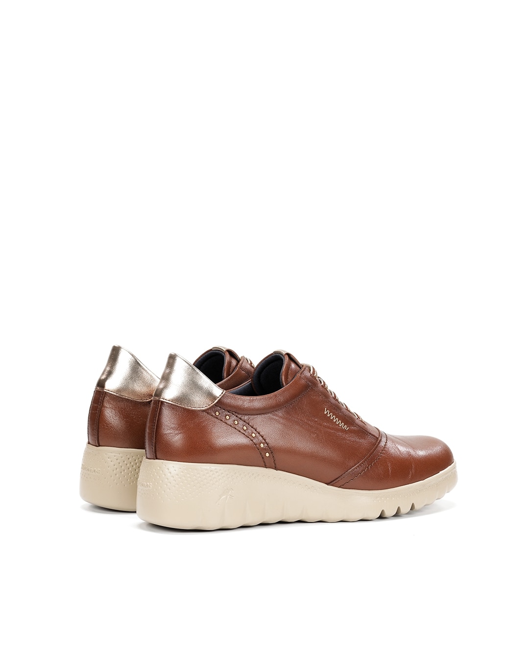 Zapatos de cordones de mujer fabricados en piel - Fluchos - Marrón / Naranja Marrón / Naranja-2