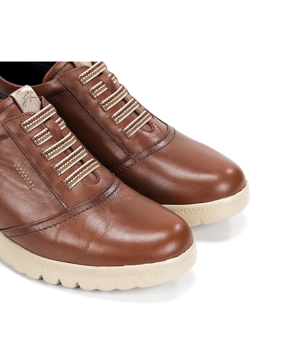 Zapatos de cordones de mujer fabricados en piel - Fluchos - Marrón / Naranja Marrón / Naranja-6