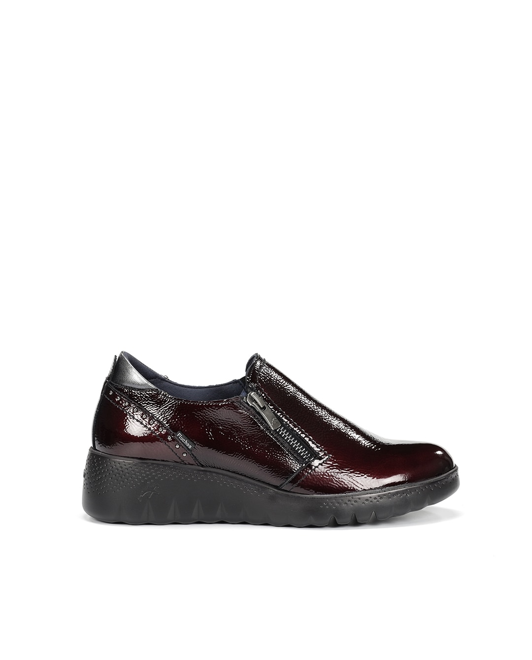 Mocasines de mujer fabricados en charol - Fluchos - Plateado Plateado-1