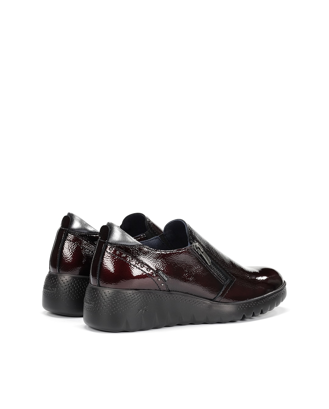 Mocasines de mujer fabricados en charol - Fluchos - Burdeos Burdeos-2