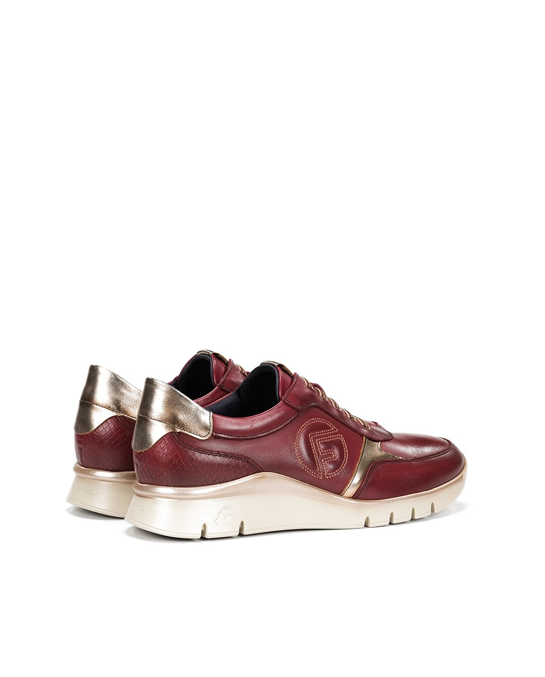 Zapatos de cordones de mujer fabricados en piel - Fluchos - Burdeos Burdeos-2