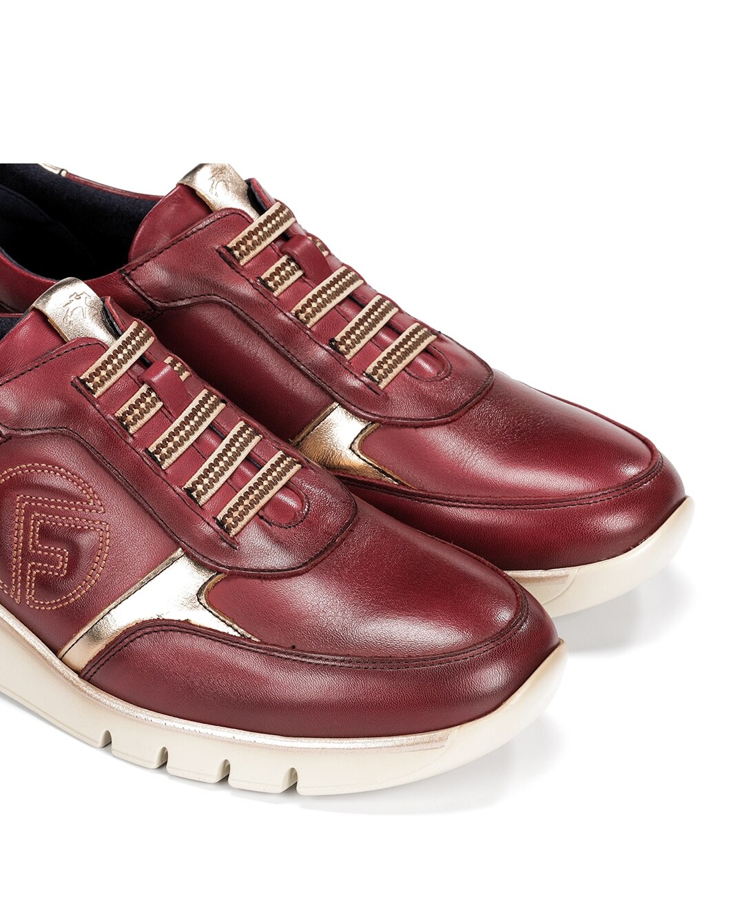 Zapatos de cordones de mujer fabricados en piel - Fluchos - Burdeos Burdeos-6