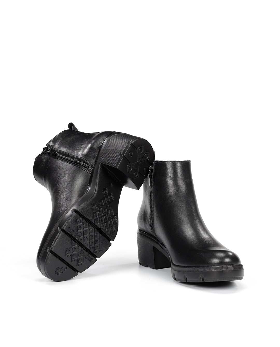 Botines de mujer fabricados en piel - Fluchos - Gris oscuro Gris oscuro-4