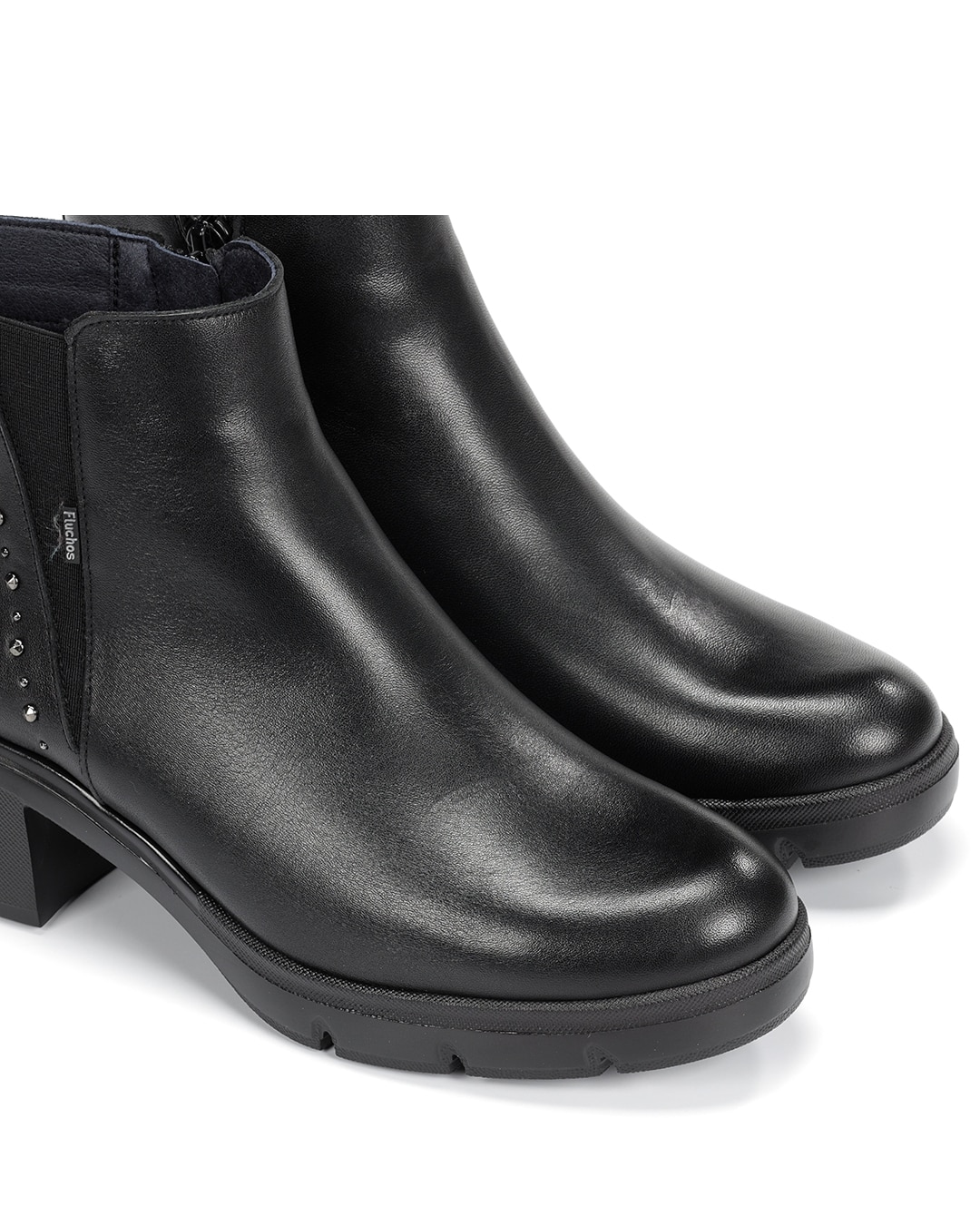 Botines de mujer fabricados en piel - Fluchos - Gris oscuro Gris oscuro-6