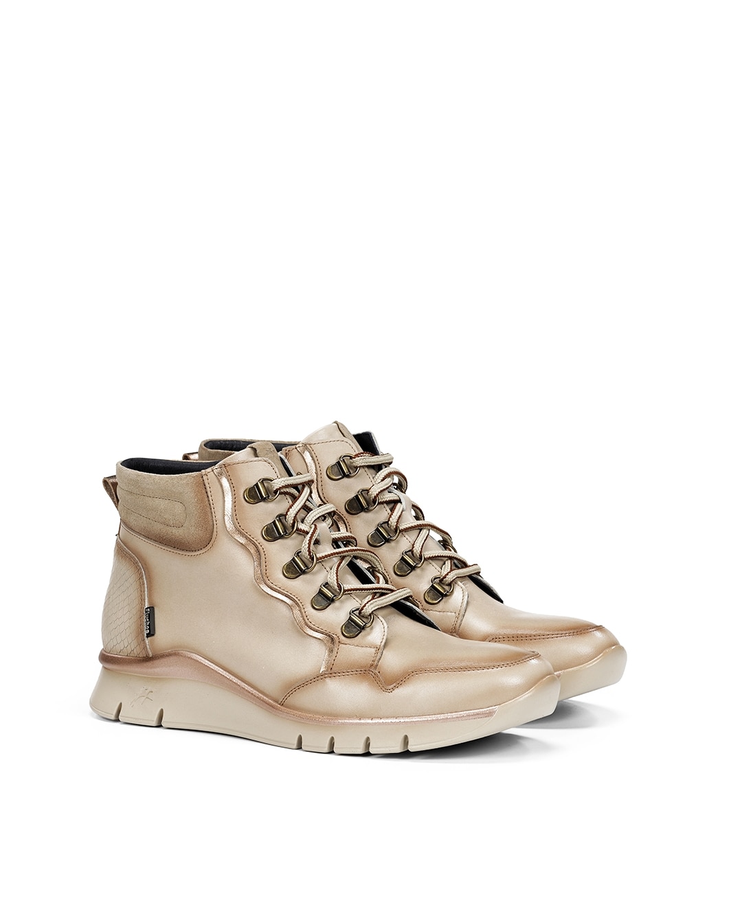 Zapatos de cordones de mujer fabricados en piel - Fluchos - Blanco Blanco-3