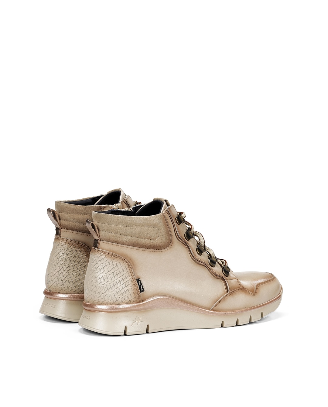 Zapatos de cordones de mujer fabricados en piel - Fluchos - Blanco Blanco-2