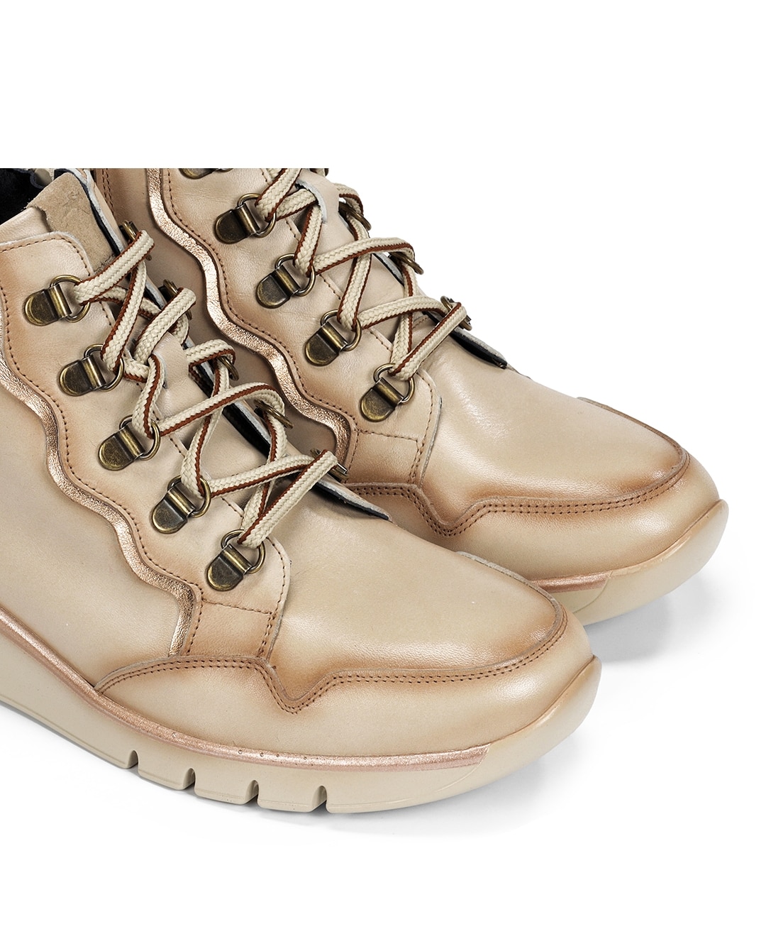Zapatos de cordones de mujer fabricados en piel - Fluchos - Blanco Blanco-6