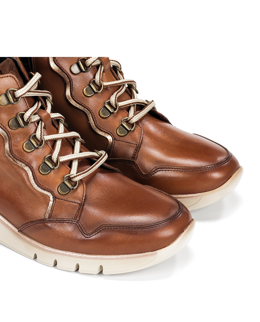 Zapatos de cordones de mujer fabricados en piel - Fluchos - Marrón Marrón-6