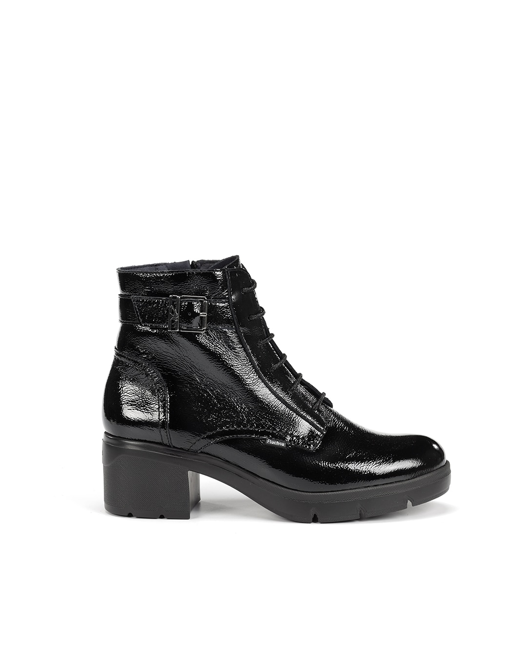 Botines de mujer fabricados en charol - Fluchos - Negro Negro-1