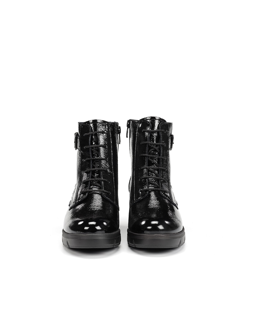 Botines de mujer fabricados en charol - Fluchos - Negro Negro-2