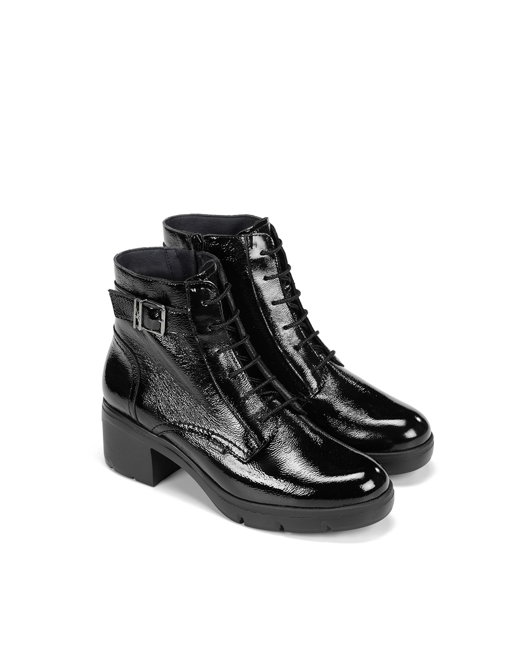 Botines de mujer fabricados en charol - Fluchos - Negro Negro-5