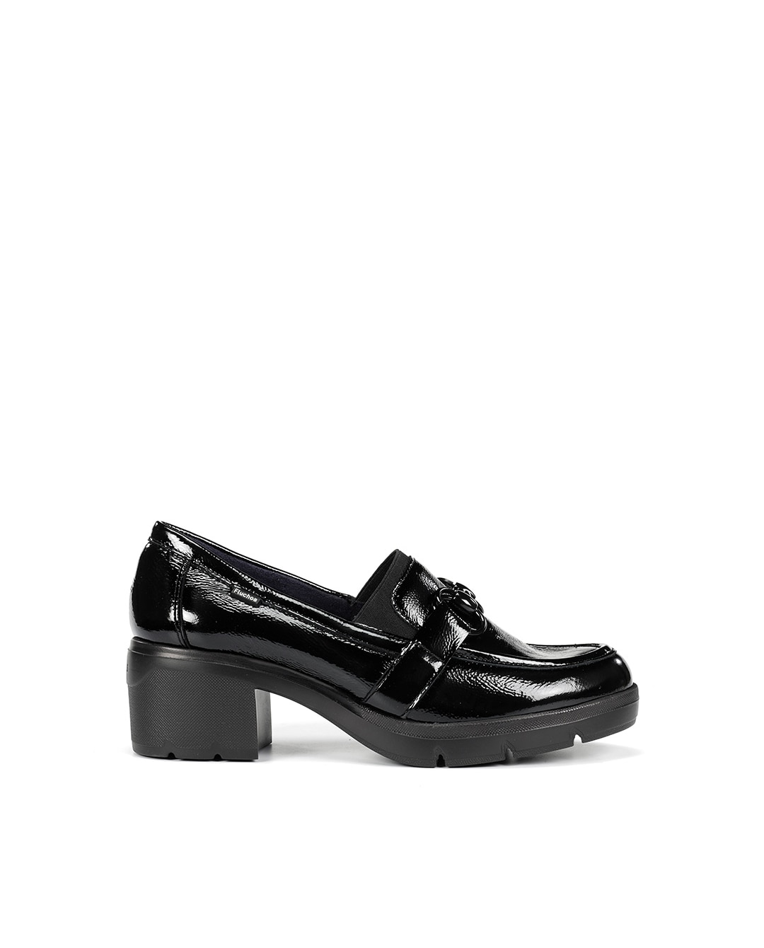 Mocasines de mujer fabricados en charol - Fluchos - Negro Negro-1