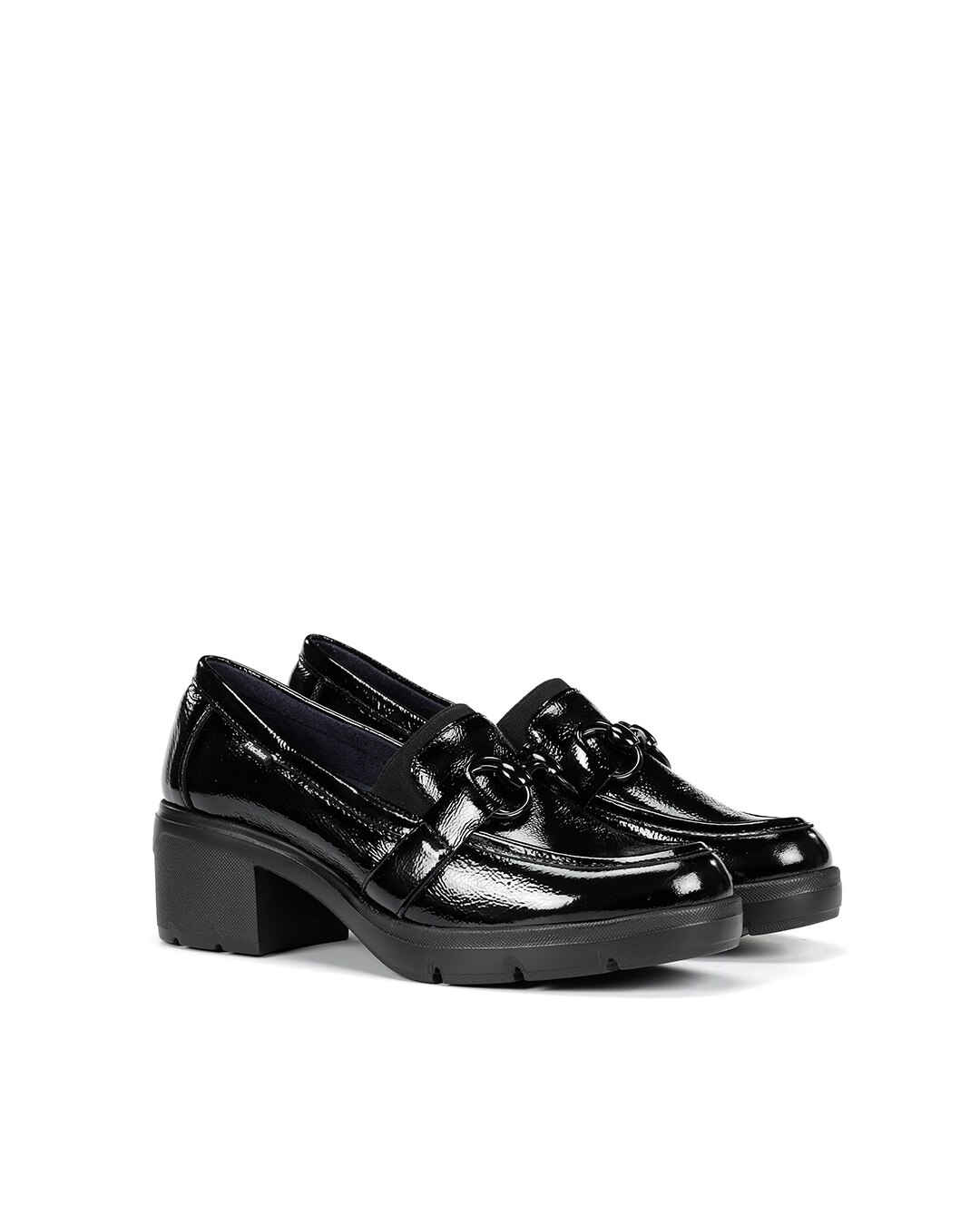Mocasines de mujer fabricados en charol - Fluchos - Negro Negro-3
