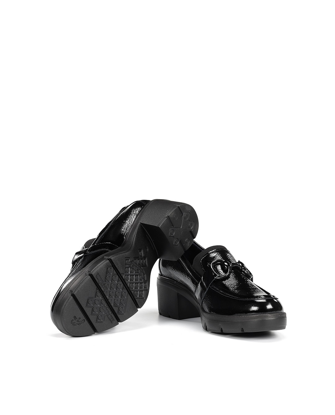 Mocasines de mujer fabricados en charol - Fluchos - Negro Negro-4