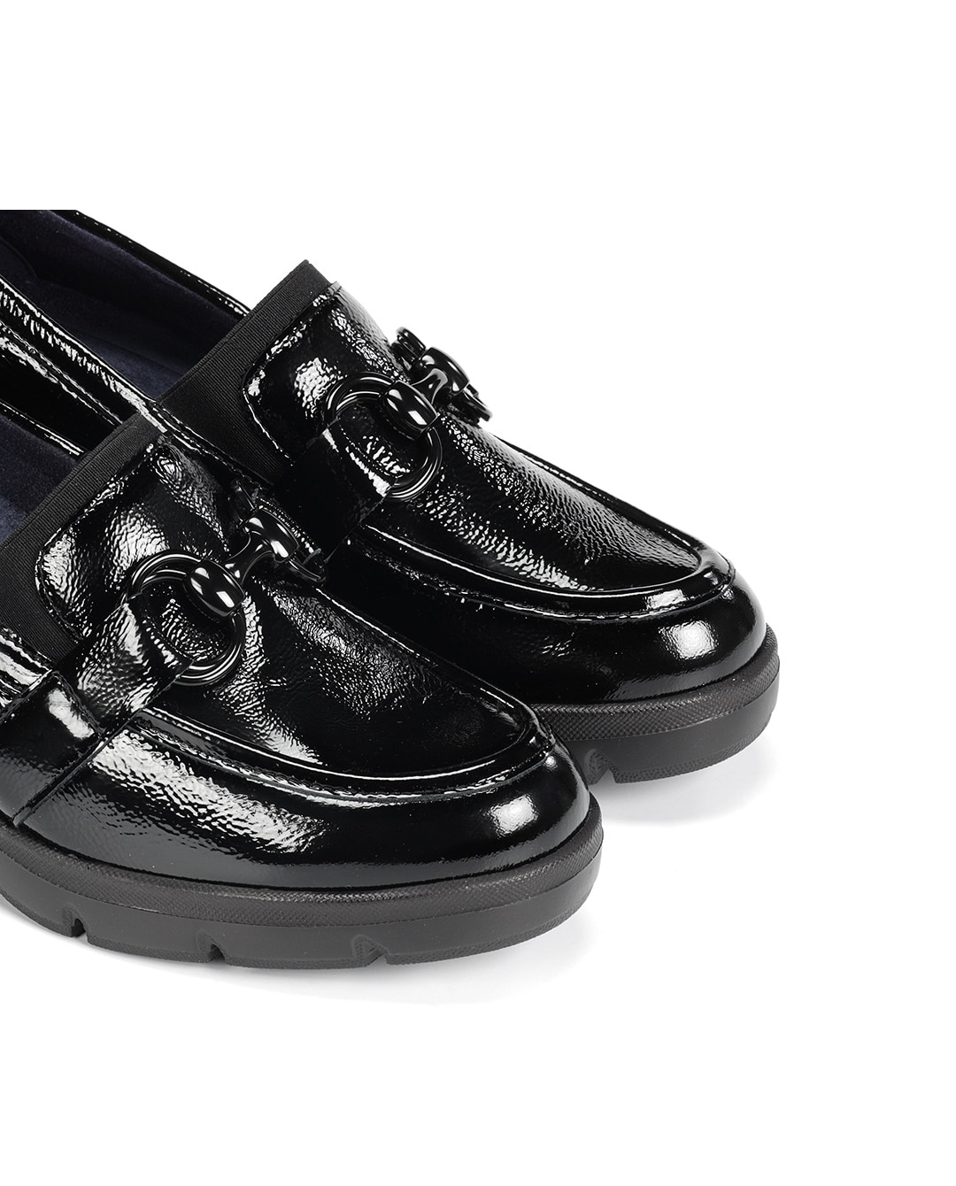 Mocasines de mujer fabricados en charol - Fluchos - Negro Negro-6