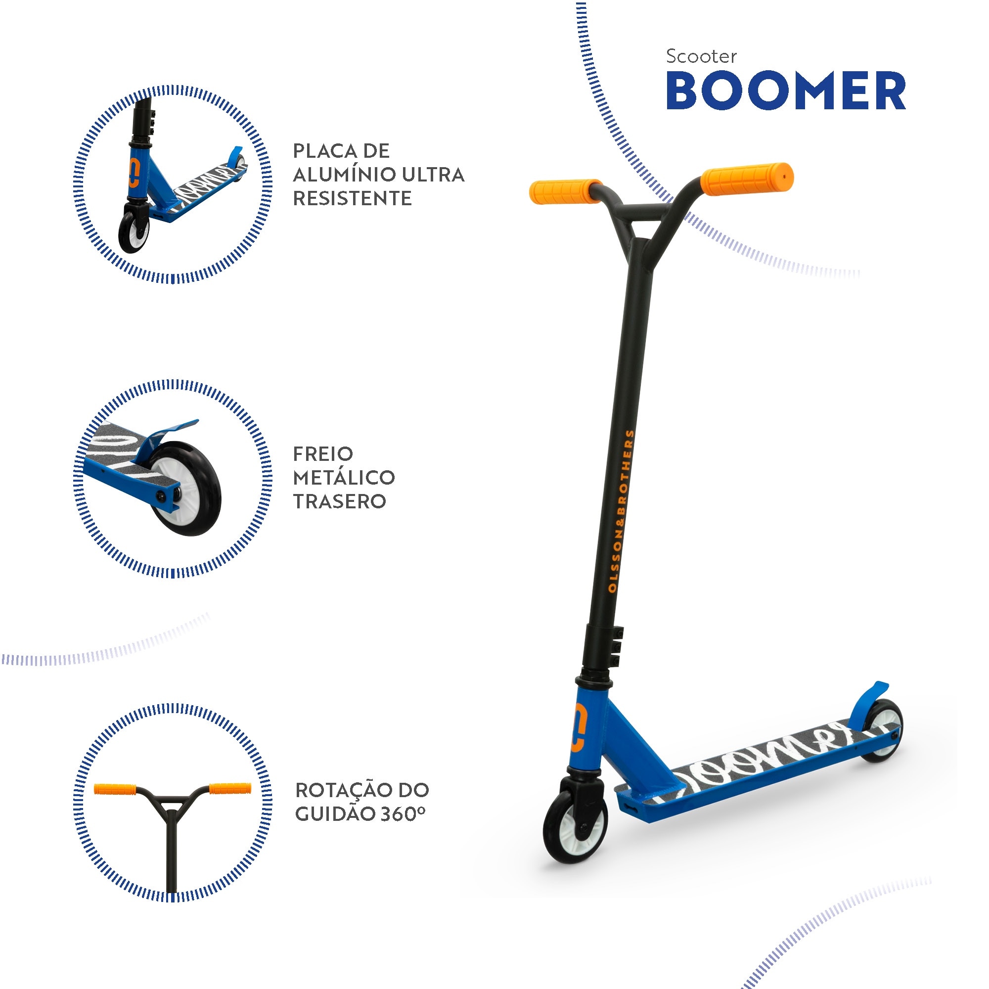 Patinete freestyle Olsson Boomer - Azul Azul-2