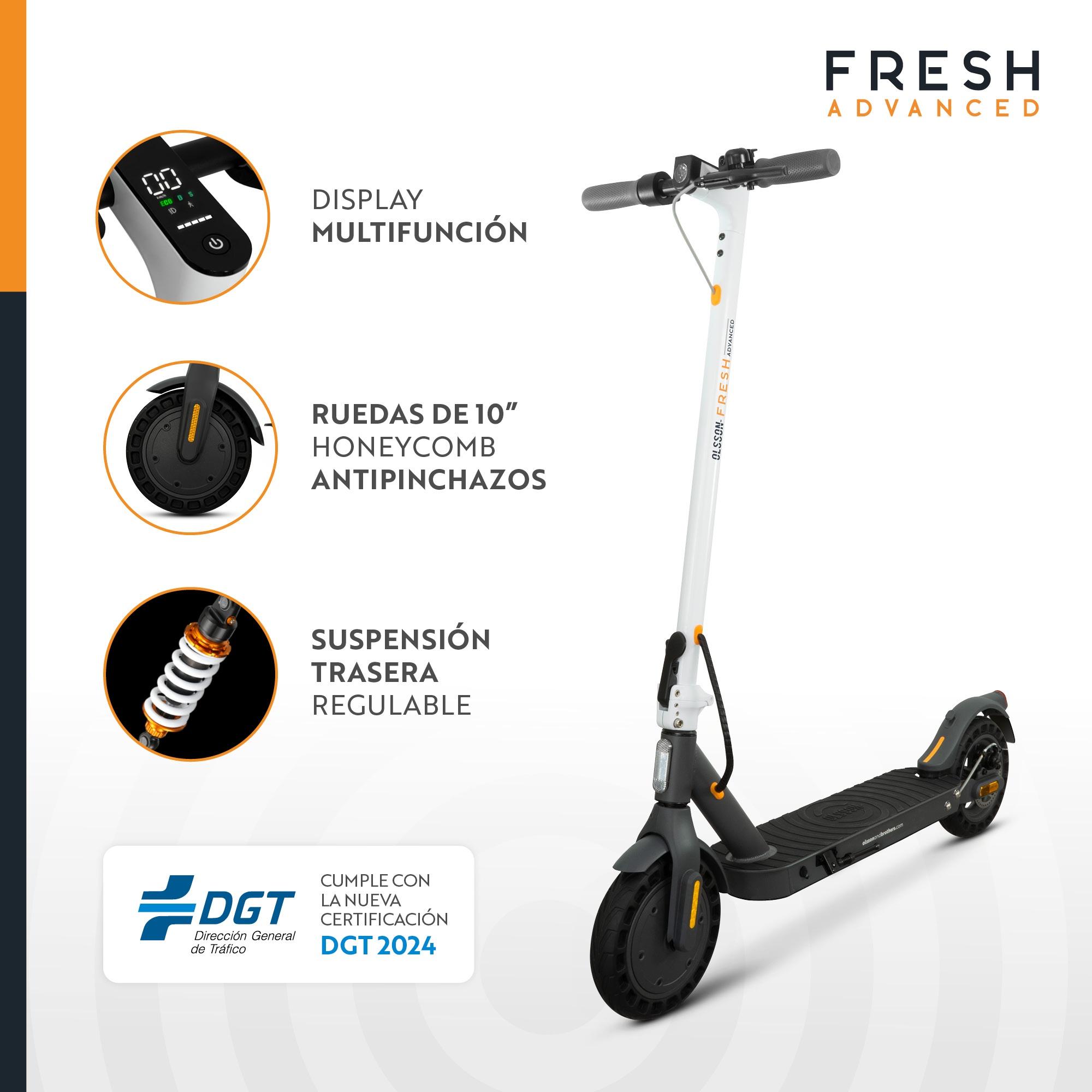 Imagen 2 de Patinete eléctrico Olsson Fresh Advanced Homologado DGT - Blanco Blanco