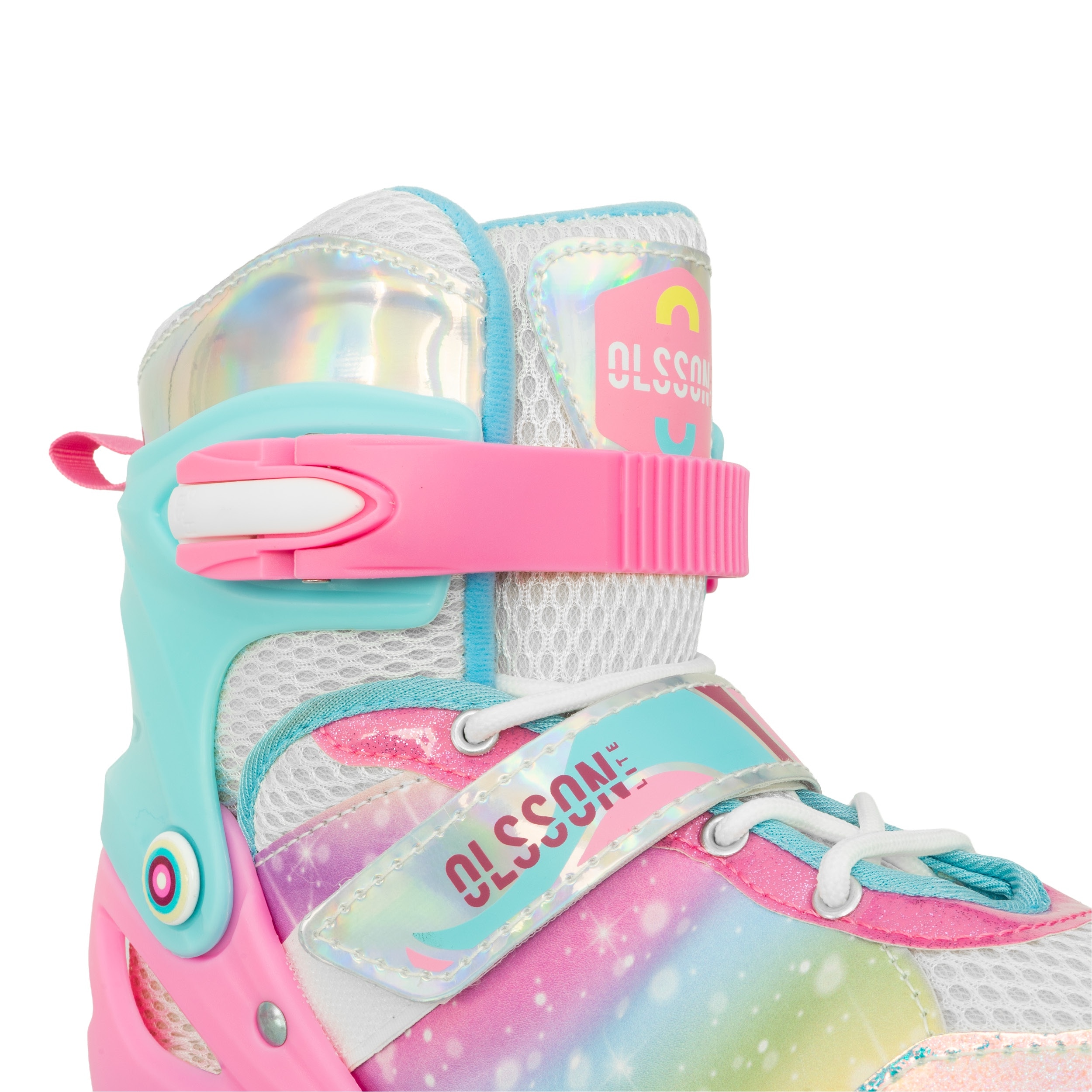 Patines 4 ruedas luz Blossom Olsson talla ajustable - Rosa Rosa-7