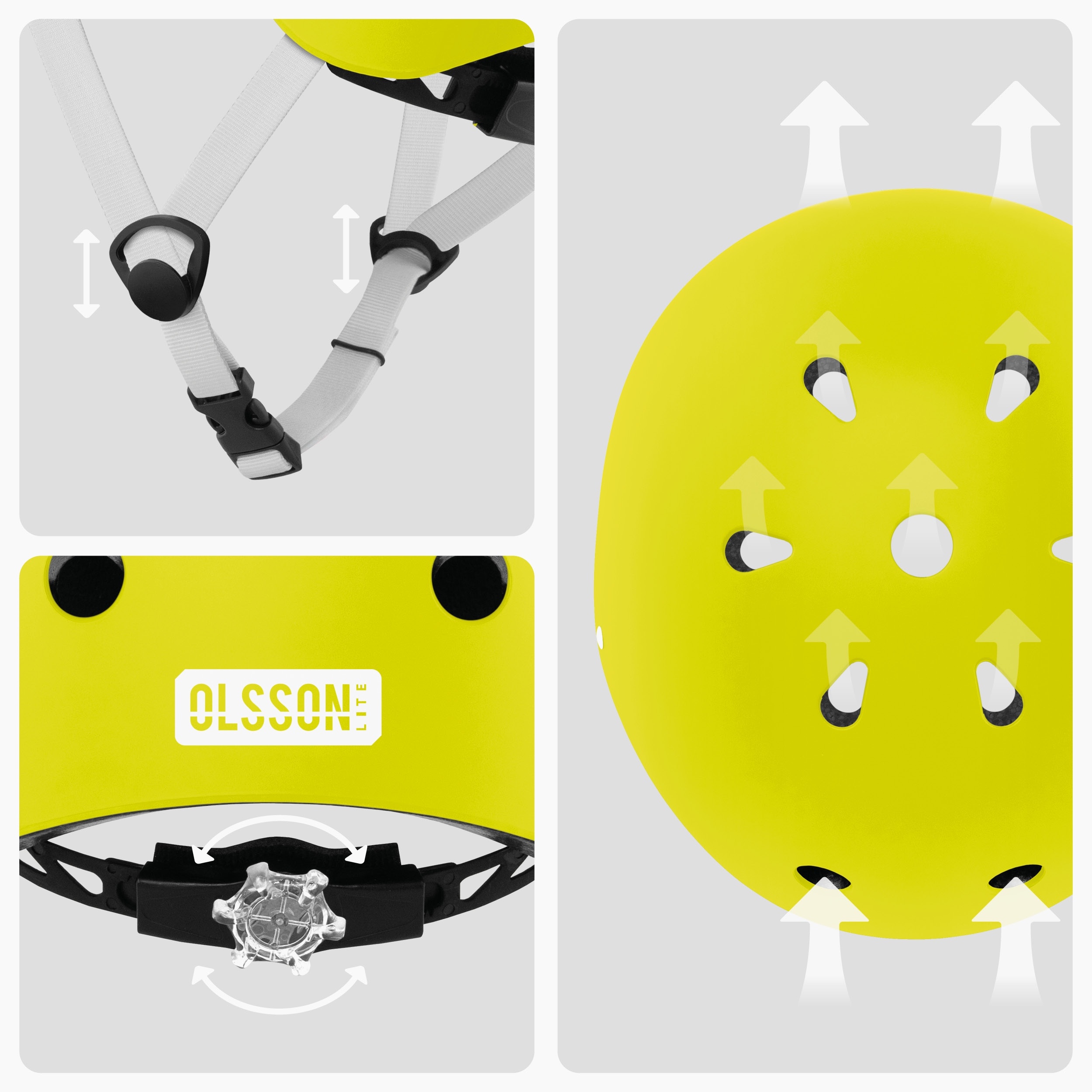 Casco Infantil Olsson Hero - Blanco Verde-4