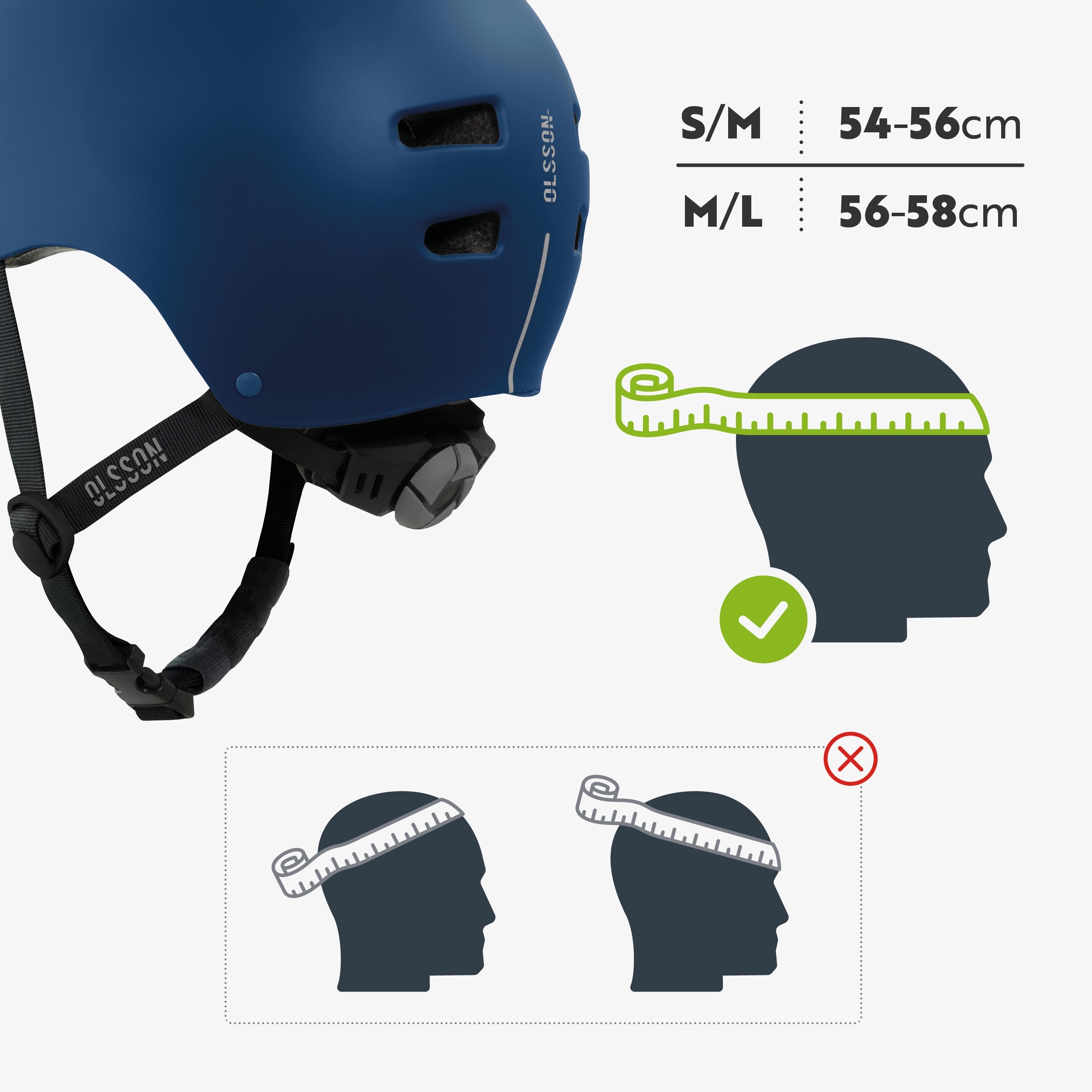 Casco Olsson Urban Rider - Azul Azul-3