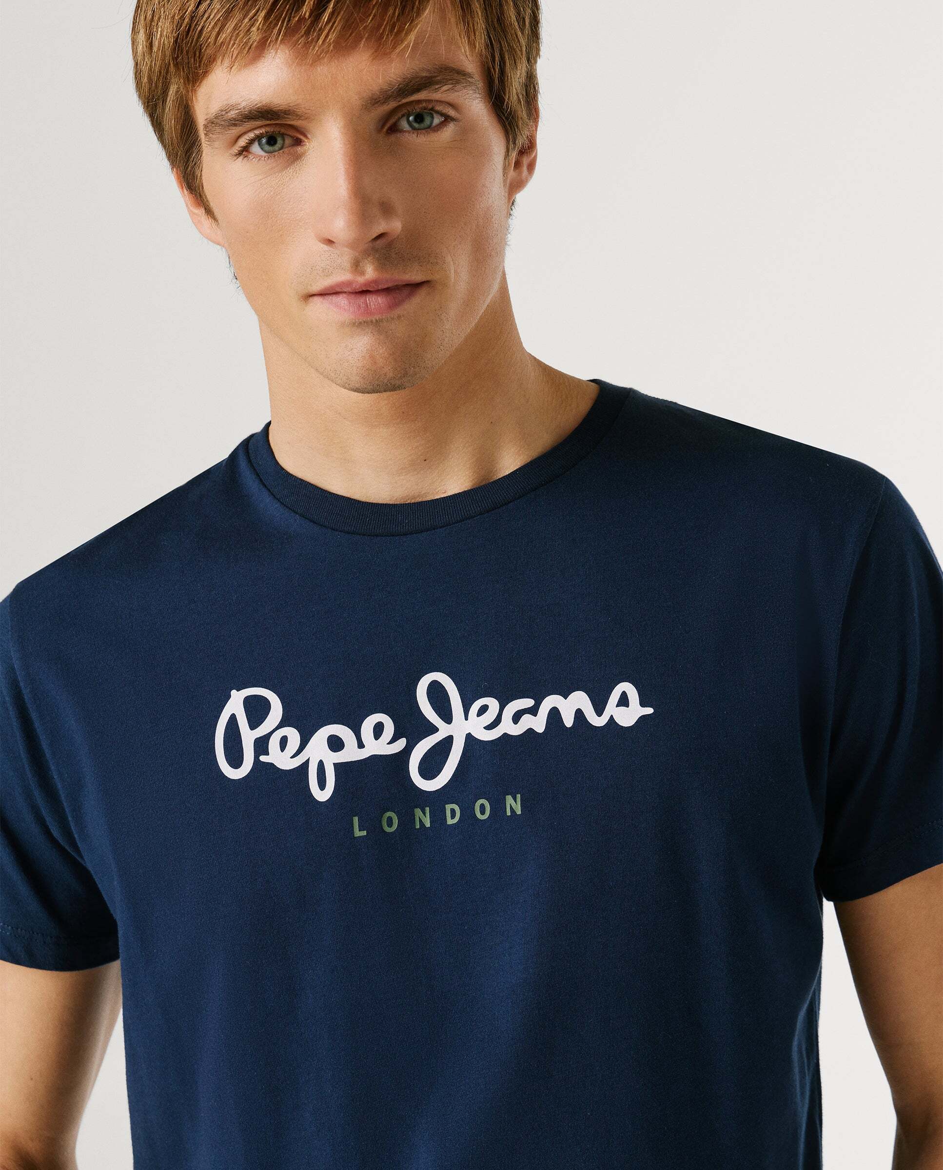 Camiseta de hombre logo estampado fit regular - Pepe Jeans - Azul Azul-4