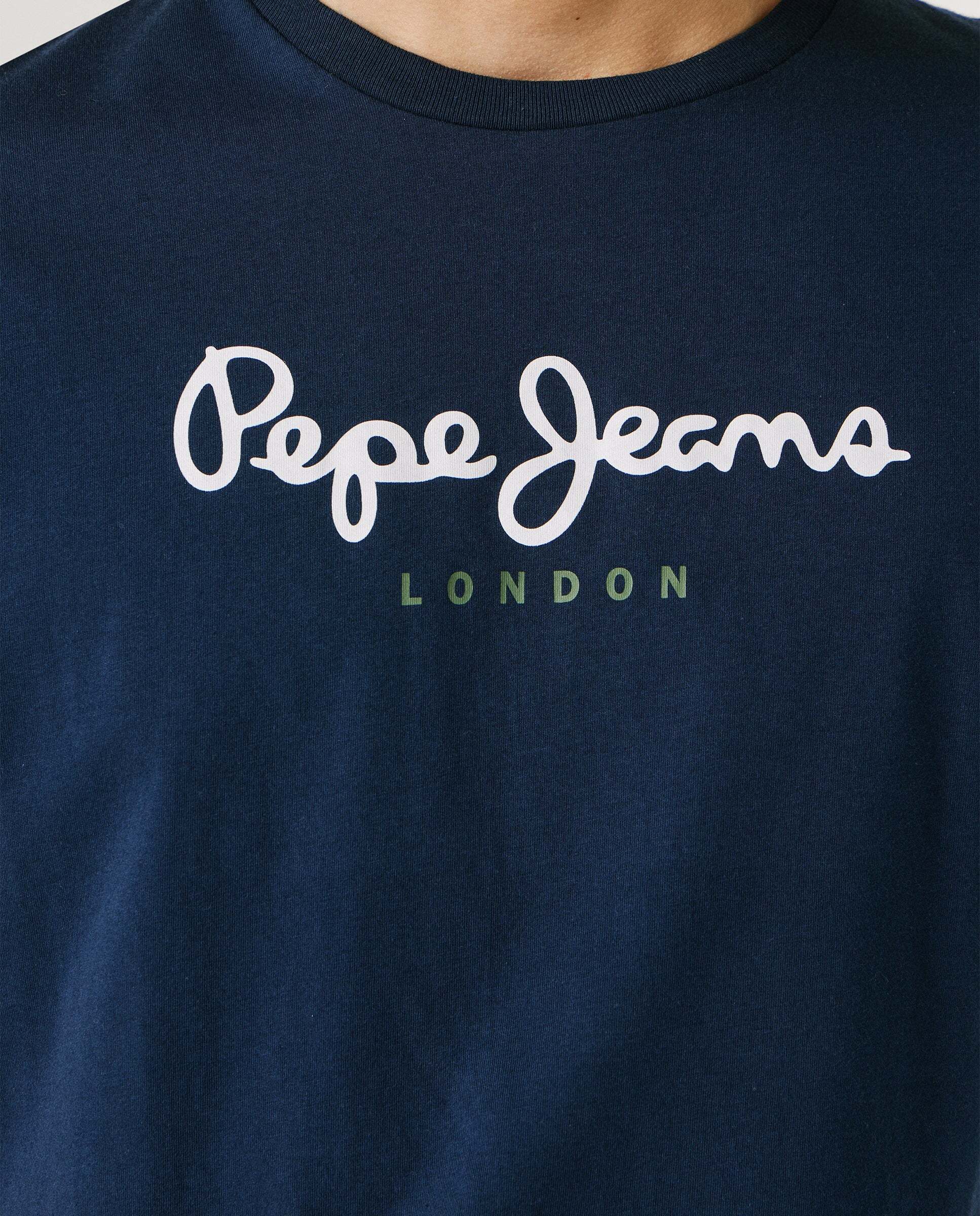 Camiseta de hombre logo estampado fit regular - Pepe Jeans - Azul Azul-7