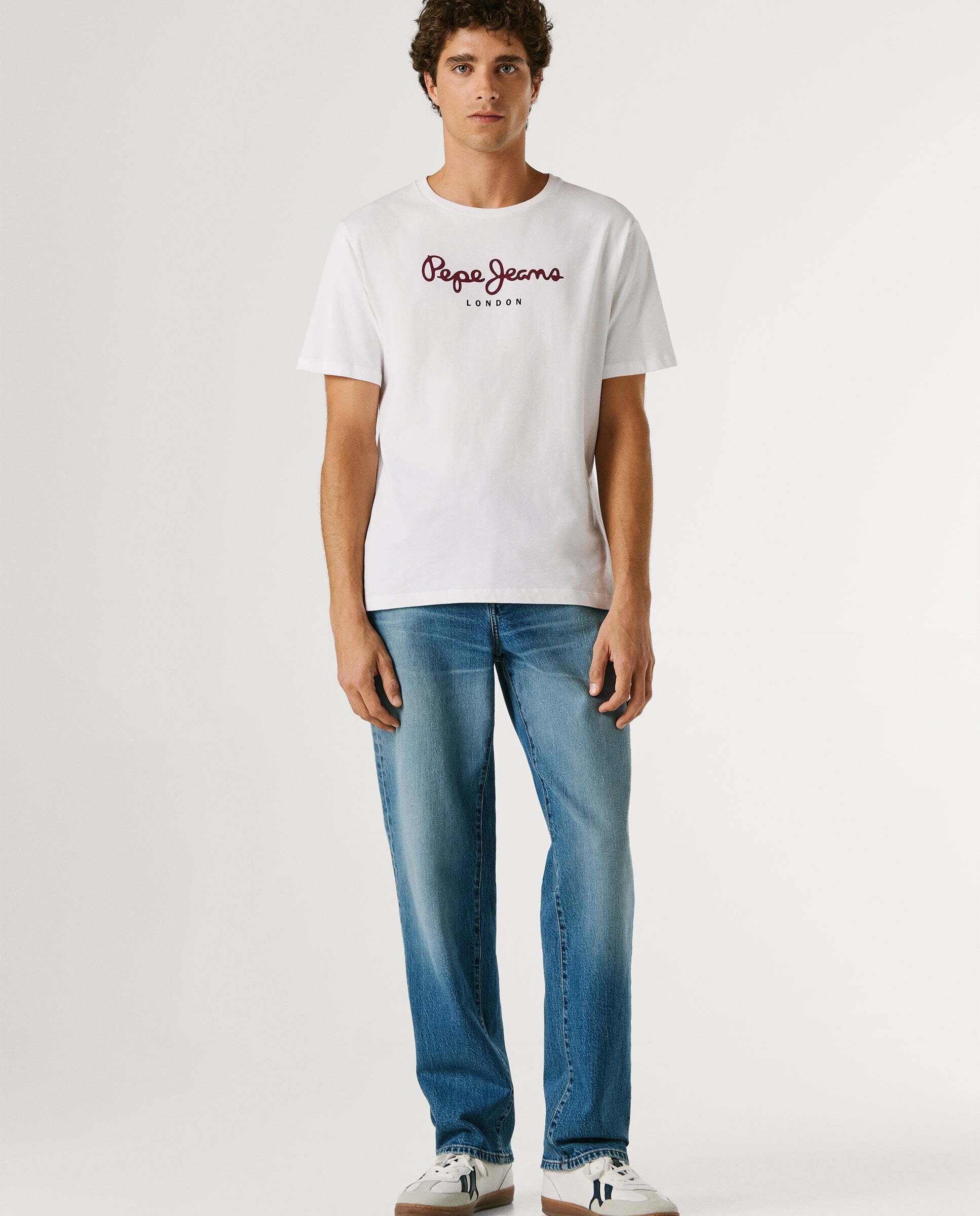Camiseta de hombre logo estampado fit regular - Pepe Jeans - Blanco Blanco-2