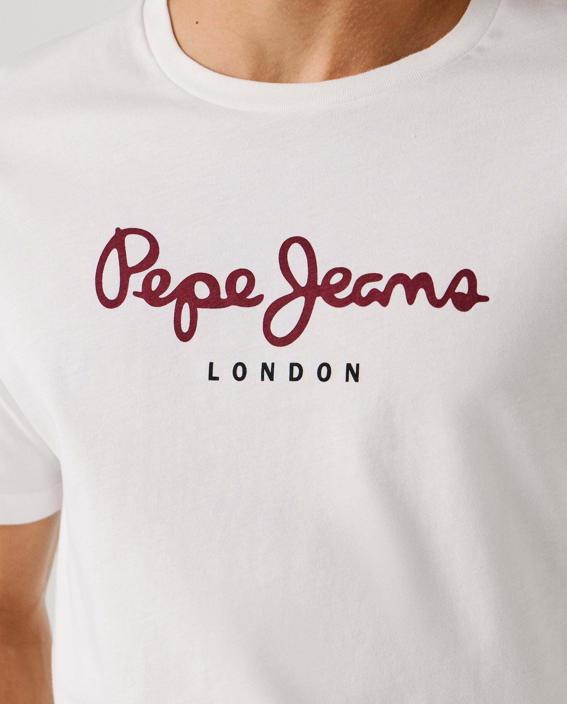 Camiseta de hombre logo estampado fit regular - Pepe Jeans - Blanco Blanco-5