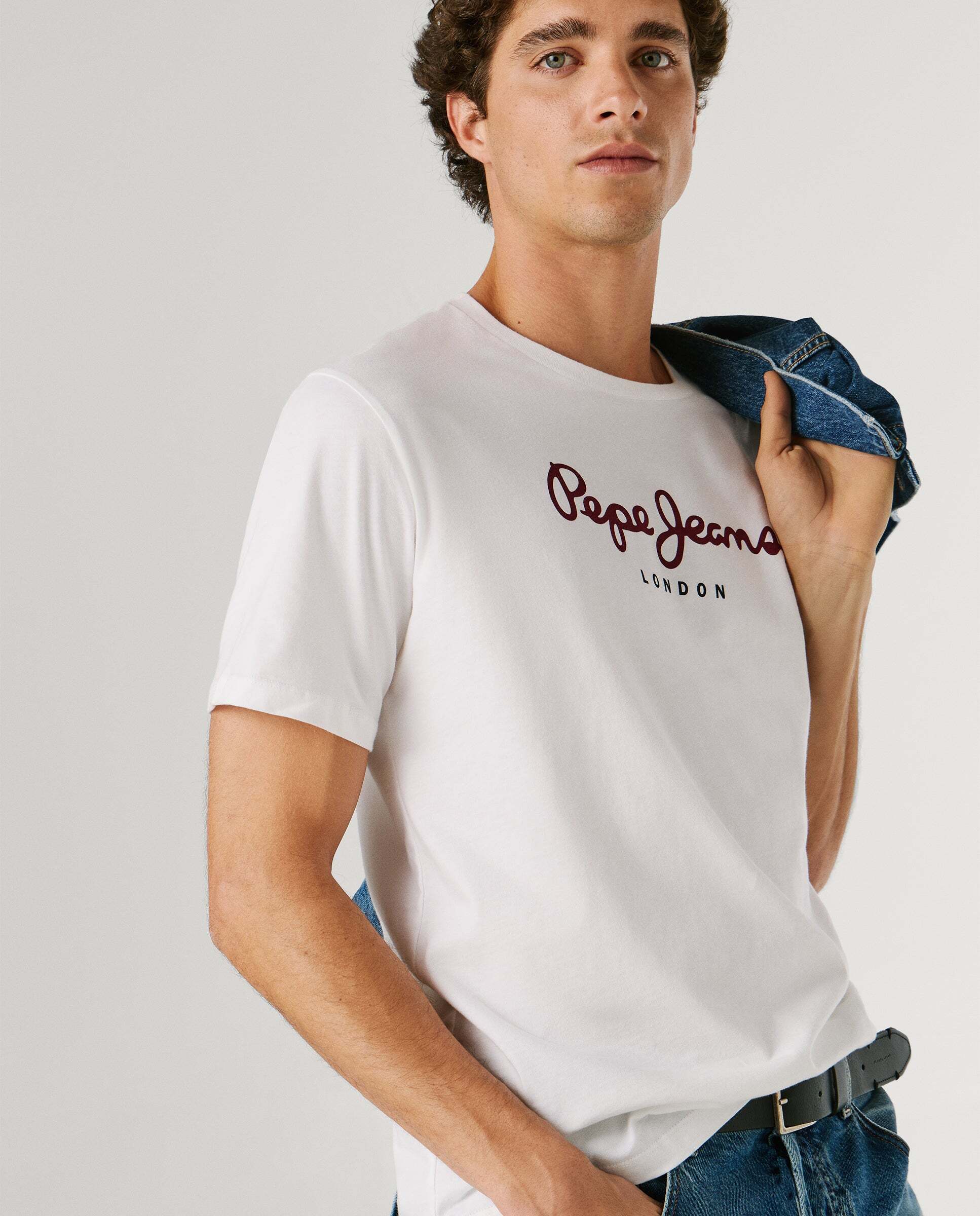 Camiseta de hombre logo estampado fit regular - Pepe Jeans - Blanco Blanco-7