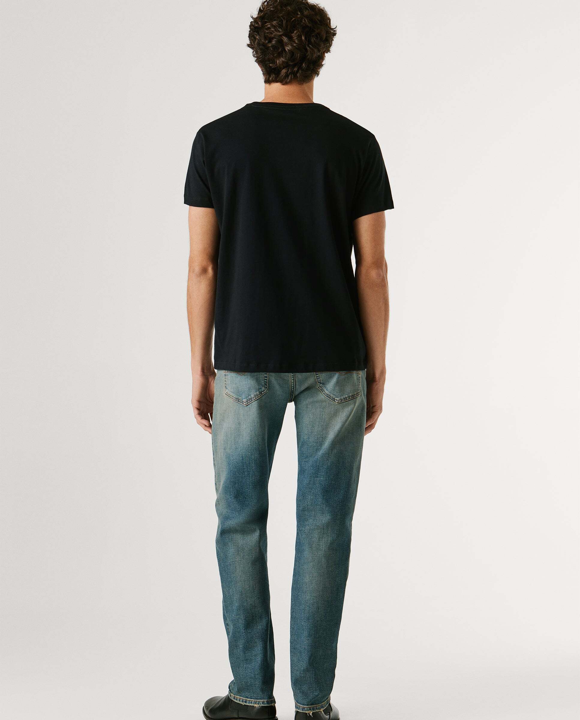 Camiseta de hombre logo estampado fit regular - Pepe Jeans - Negro Negro-3