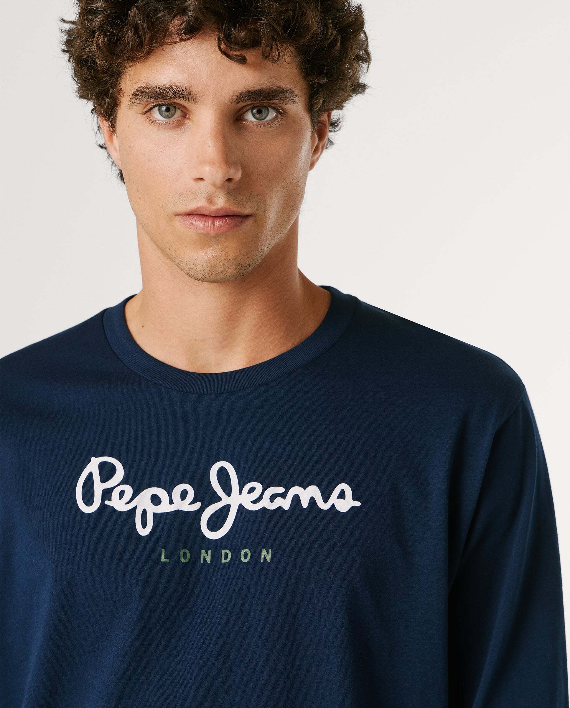 Camiseta de hombre manga larga fit regular - Pepe Jeans - Azul Azul-4