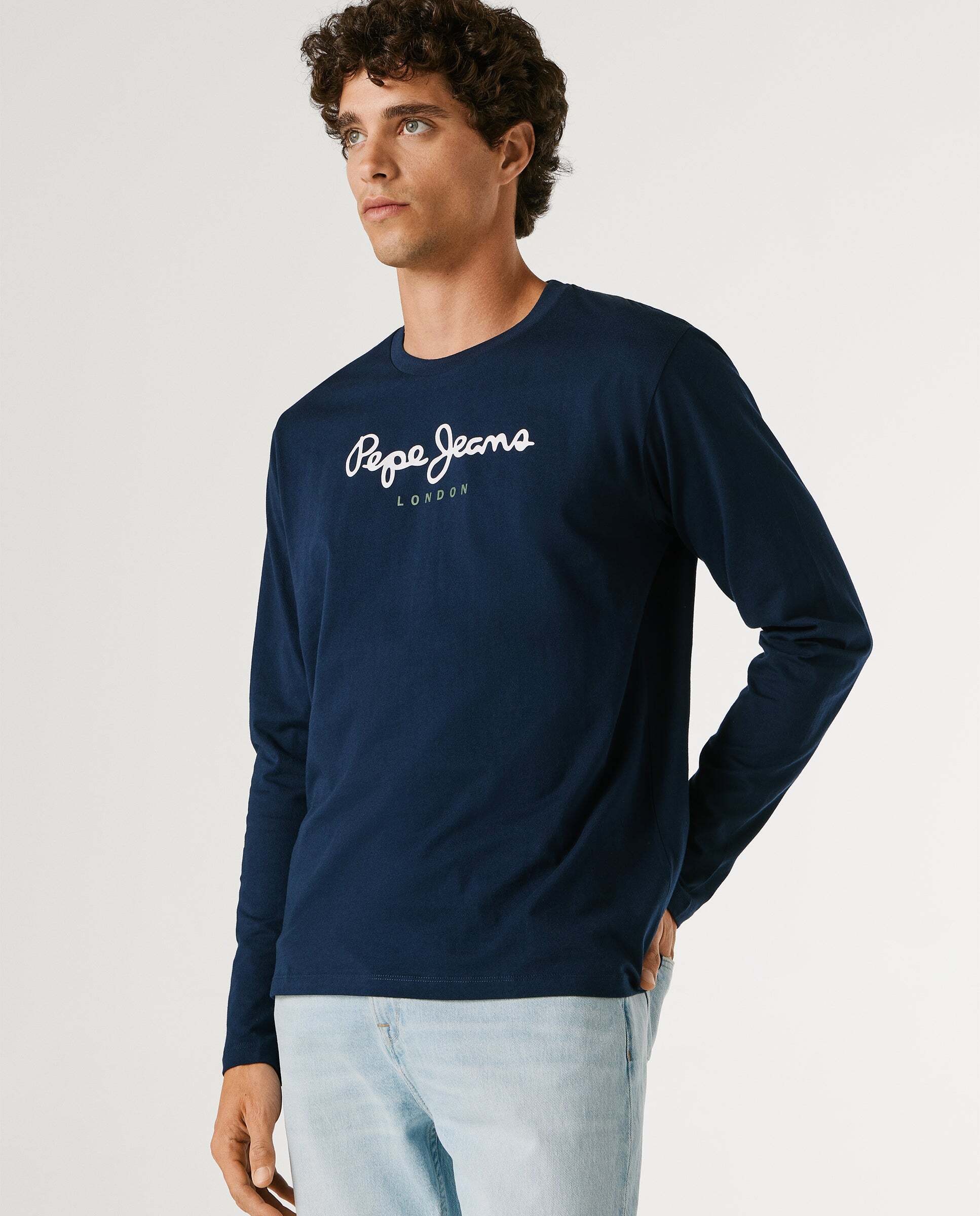 Camiseta de hombre manga larga fit regular - Pepe Jeans - Azul Azul-6