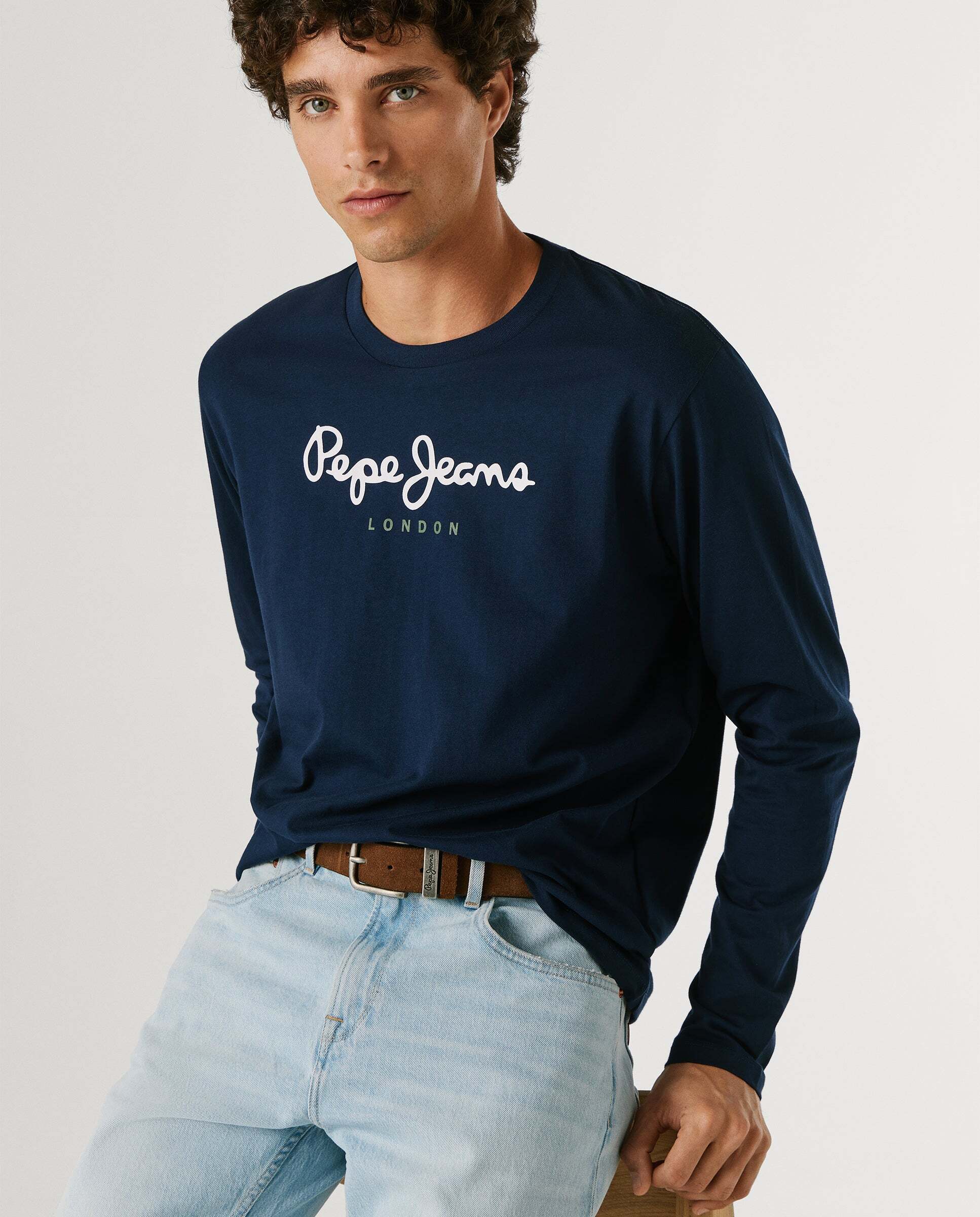 Camiseta de hombre manga larga fit regular - Pepe Jeans - Azul Azul-7