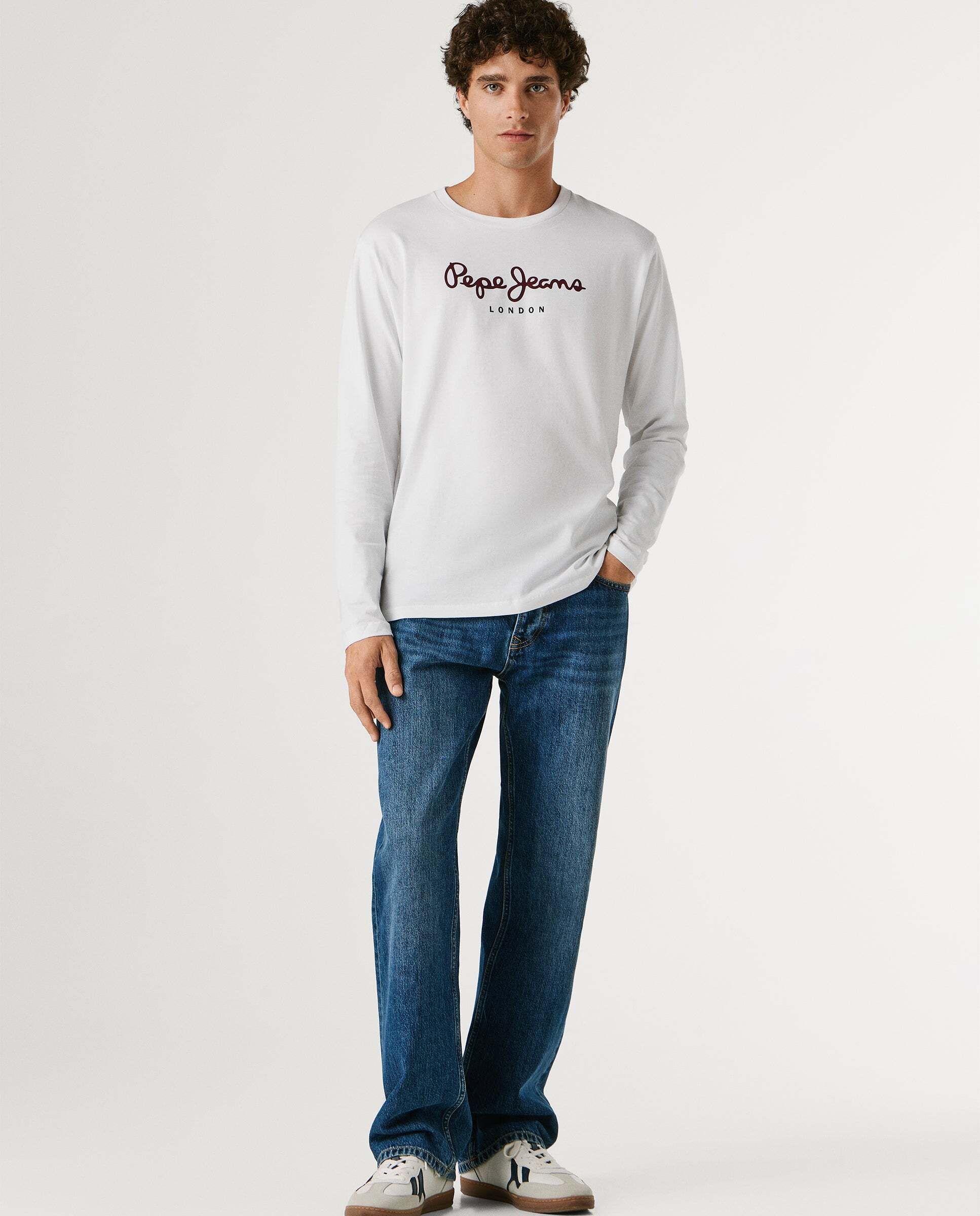 Camiseta de hombre manga larga fit regular - Pepe Jeans - Blanco Blanco-2
