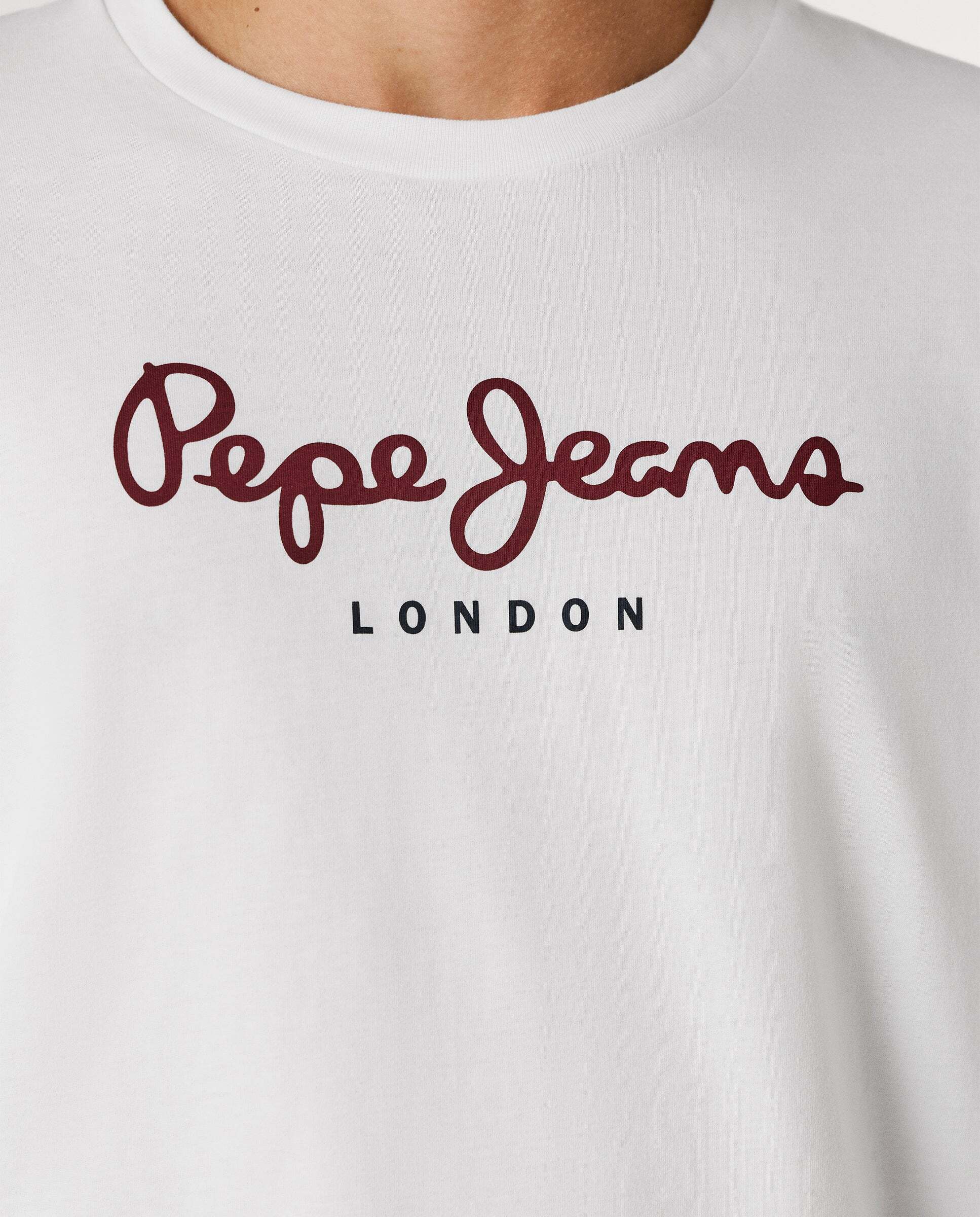Camiseta de hombre manga larga fit regular - Pepe Jeans - Blanco Blanco-7