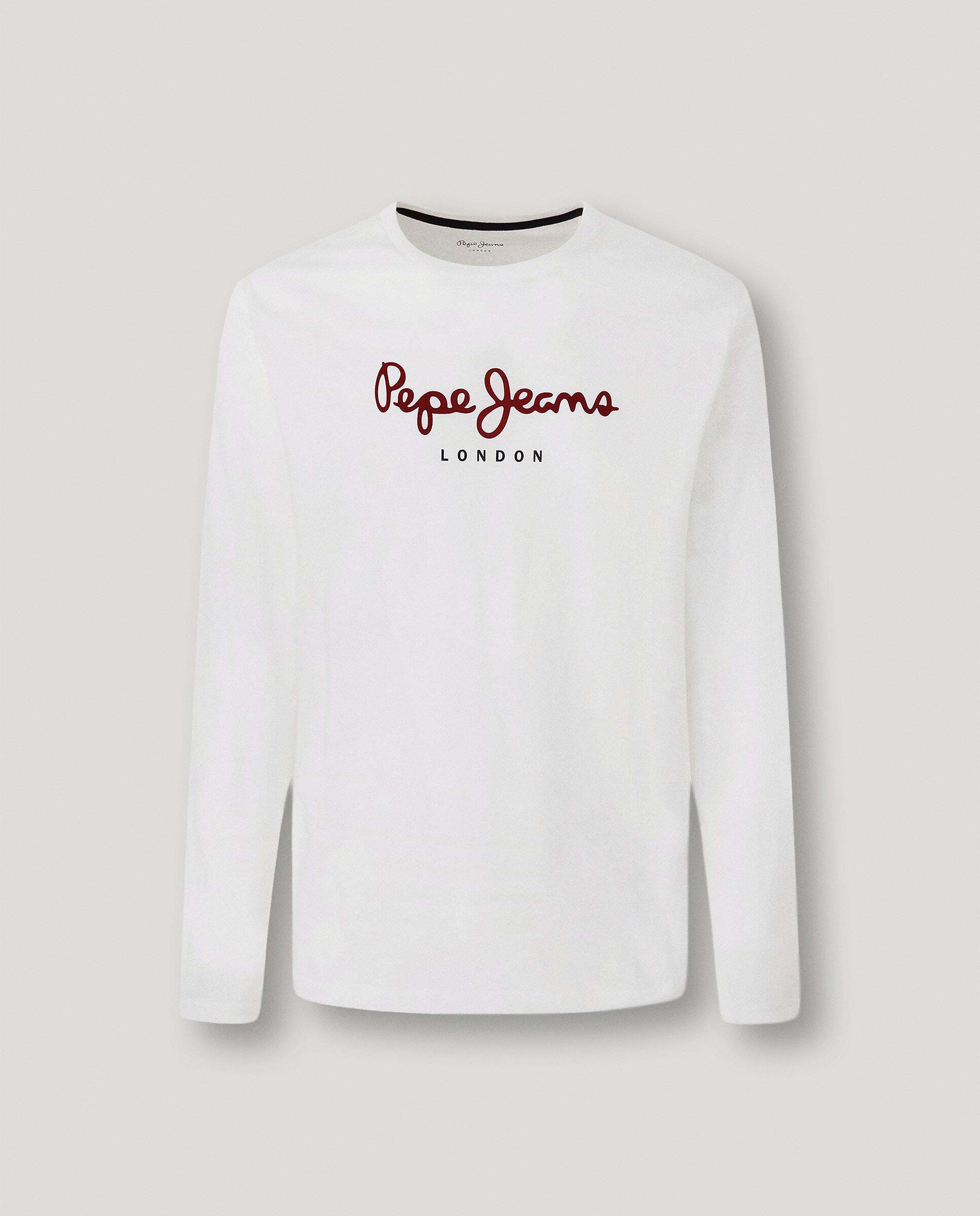 Camiseta de hombre manga larga fit regular - Pepe Jeans - Blanco Blanco-8