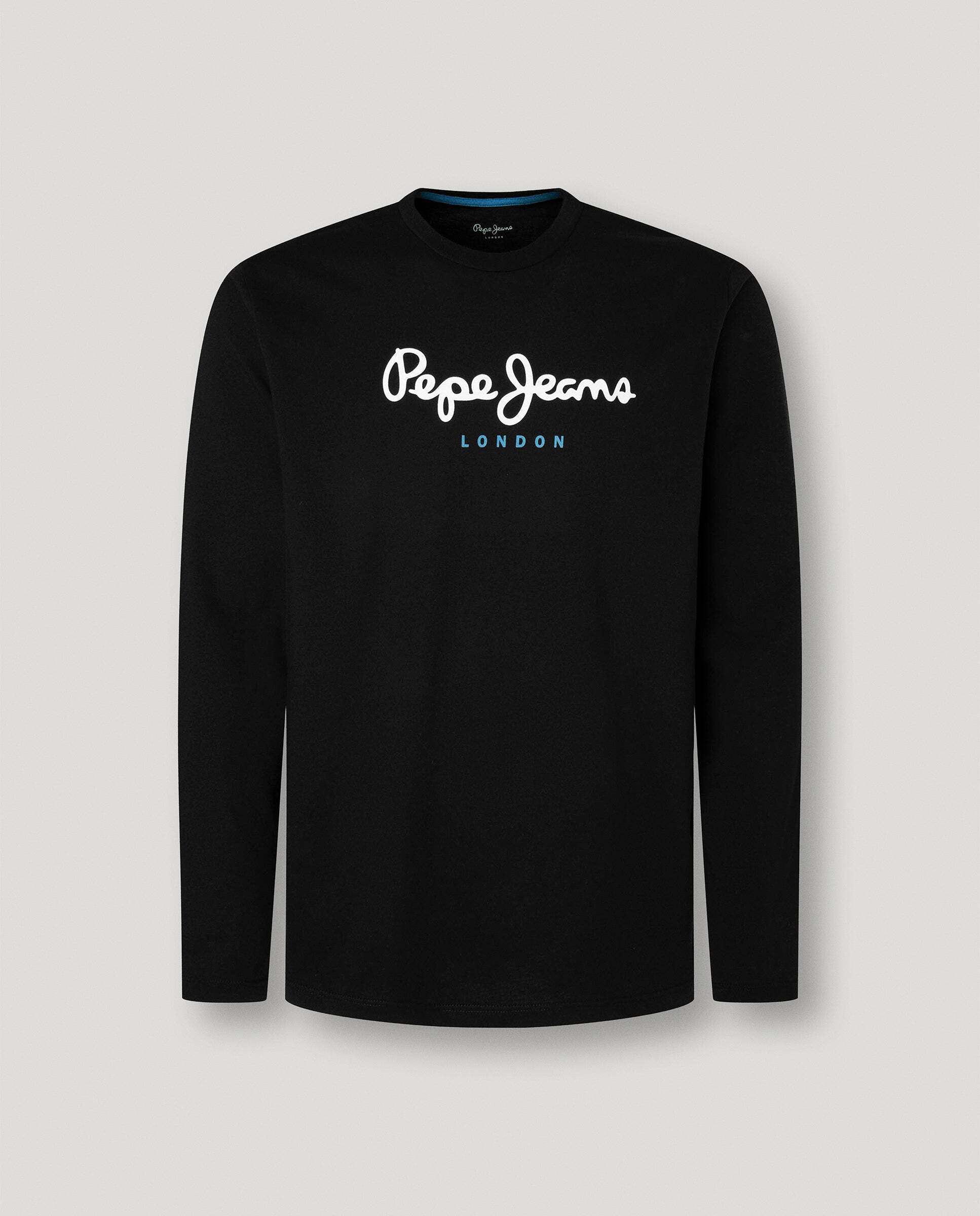 Camiseta de hombre manga larga fit regular - Pepe Jeans - Negro Negro-8