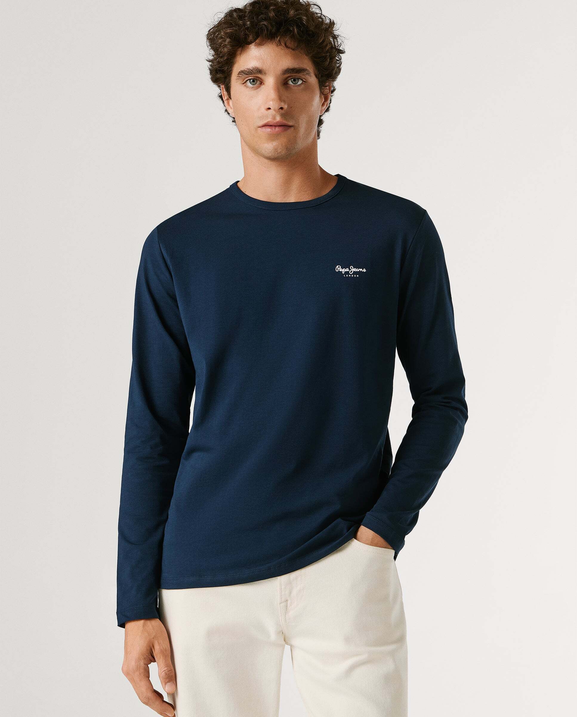 Camiseta de hombre manga larga fit slim - Pepe Jeans - Azul Azul-1