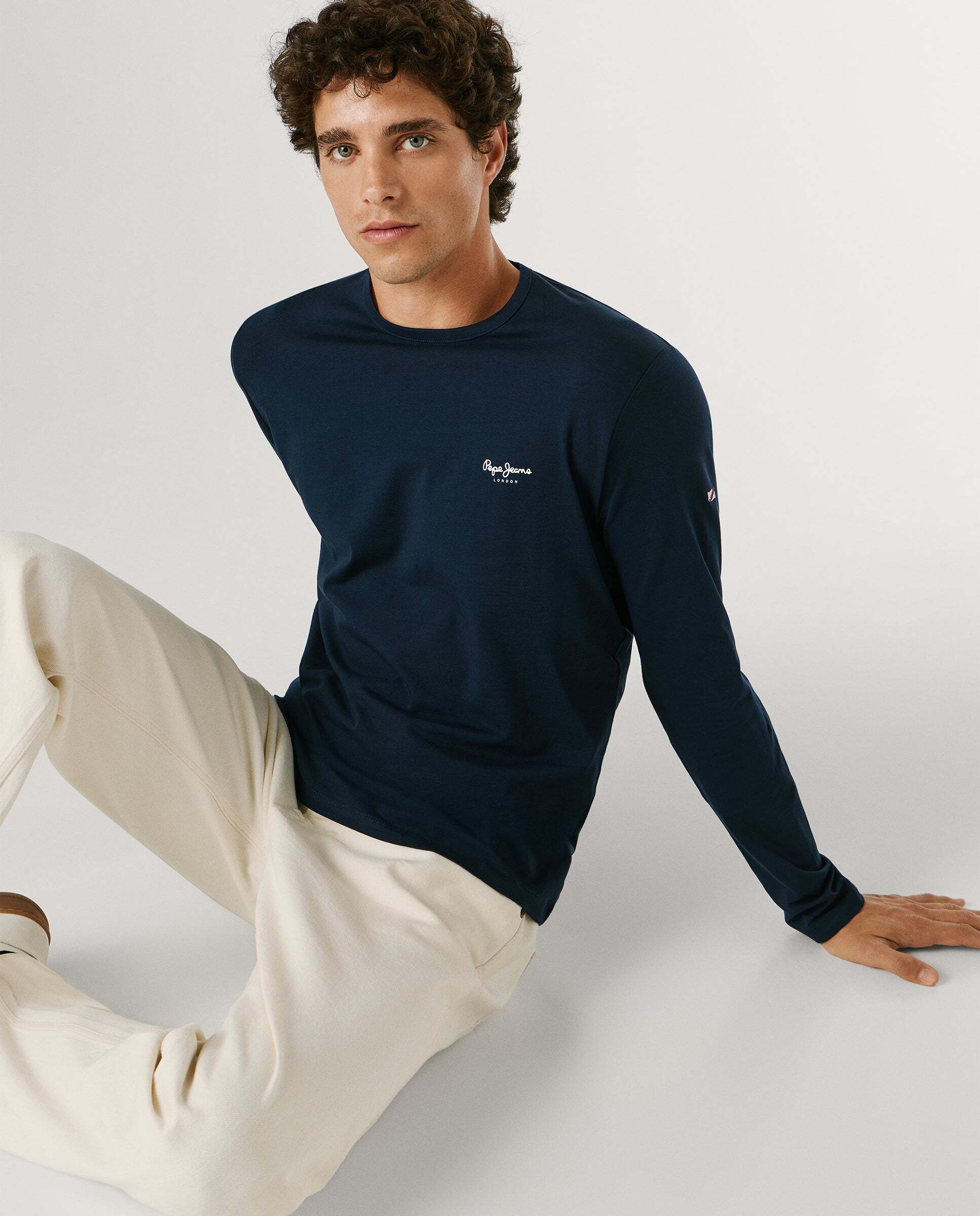 Camiseta de hombre manga larga fit slim - Pepe Jeans - Azul Azul-7