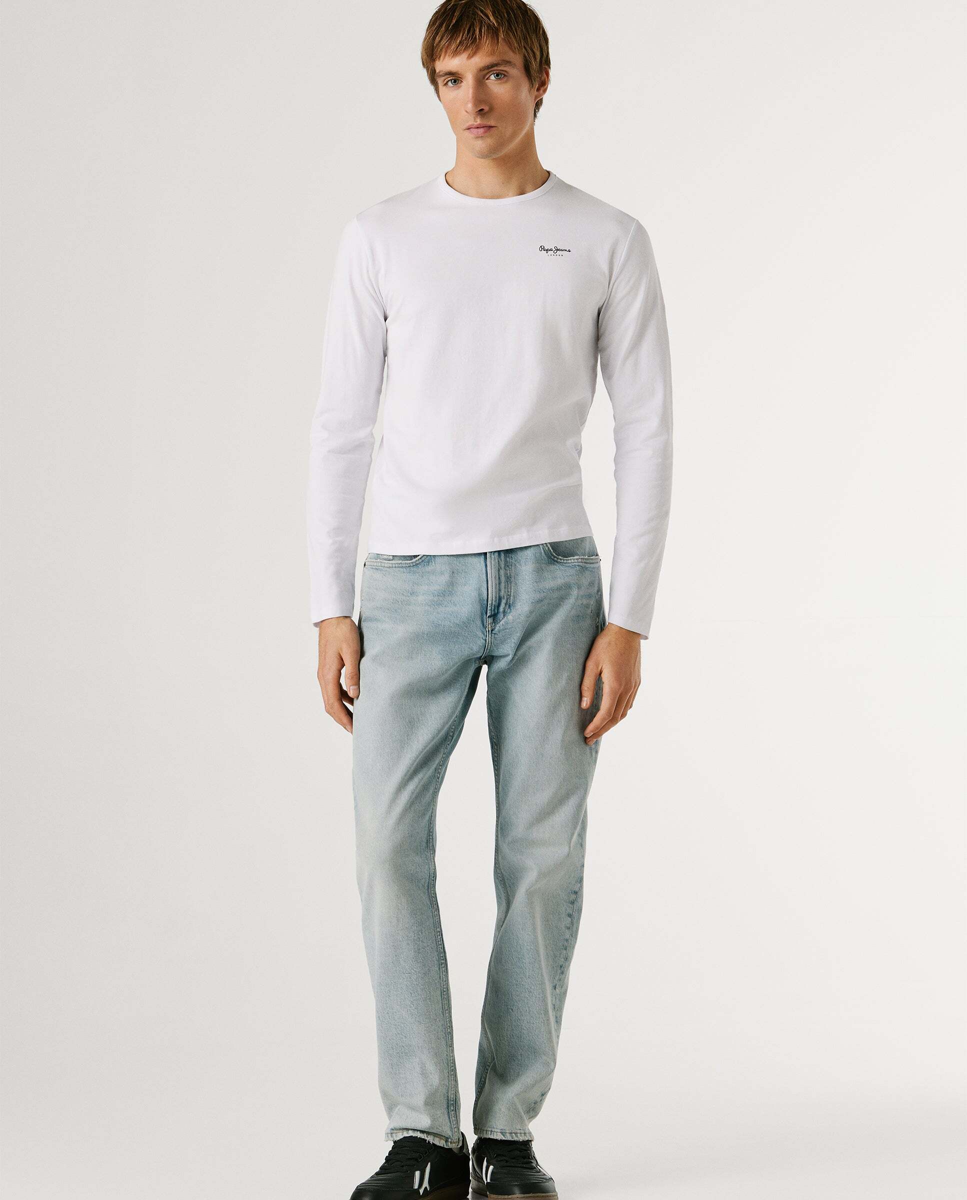 Imagen 2 de Camiseta de hombre manga larga fit slim - Pepe Jeans - Blanco Blanco