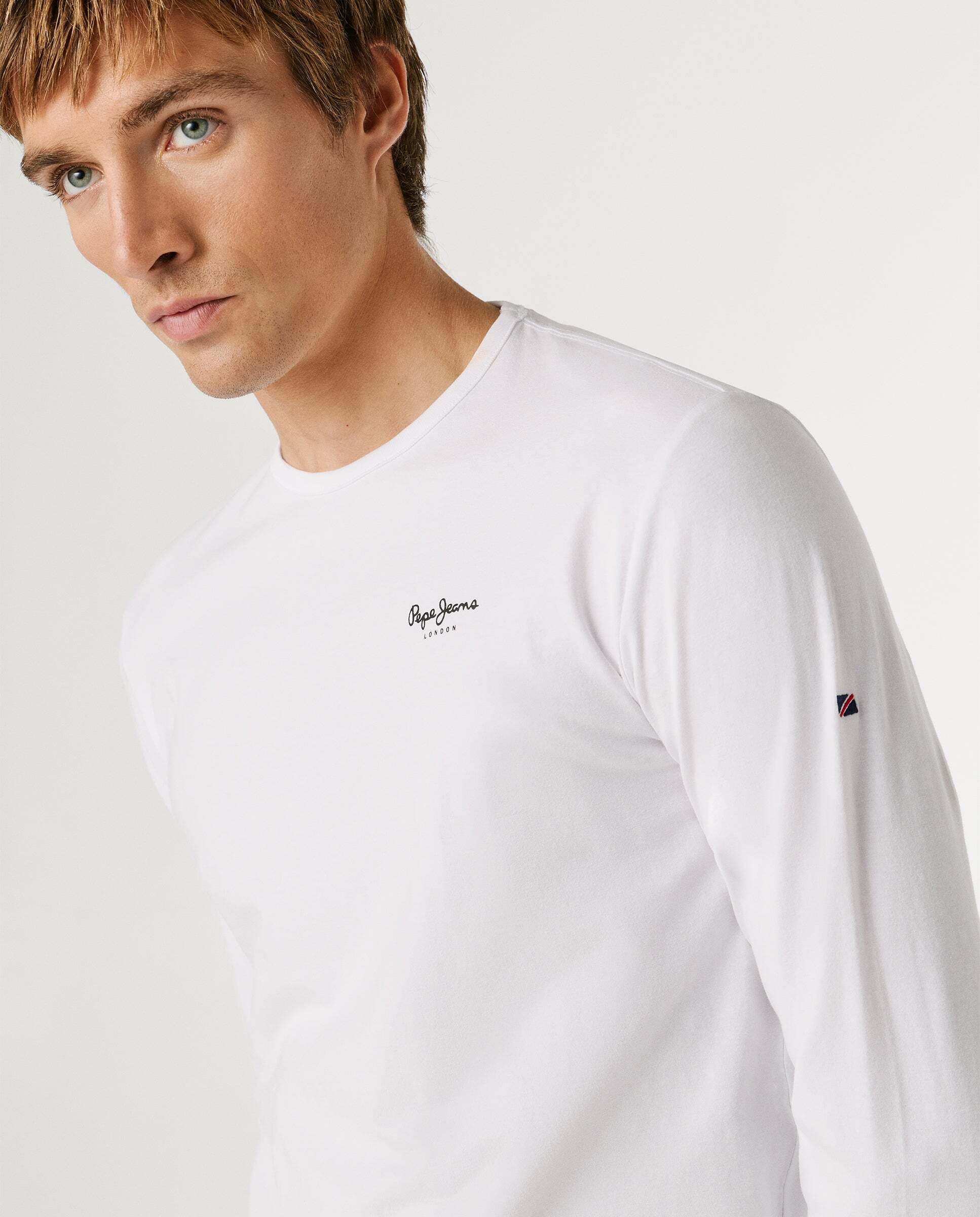 Imagen 4 de Camiseta de hombre manga larga fit slim - Pepe Jeans - Blanco Blanco