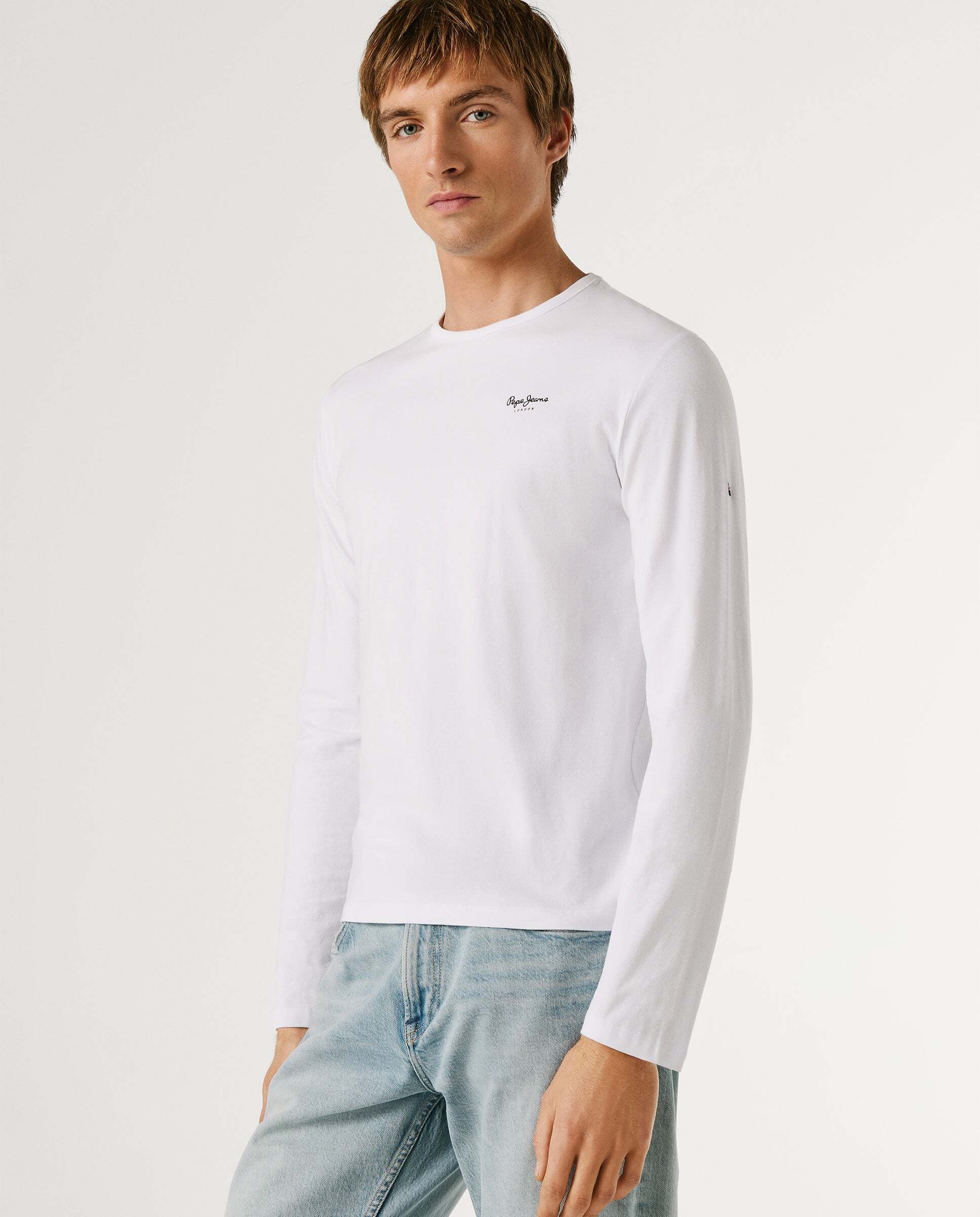 Imagen 6 de Camiseta de hombre manga larga fit slim - Pepe Jeans - Blanco Blanco