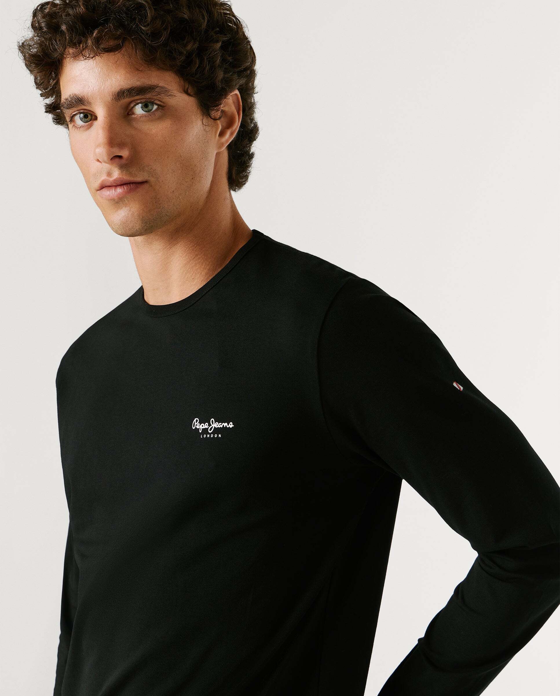 Imagen 4 de Camiseta de hombre manga larga fit slim - Pepe Jeans - Negro Negro