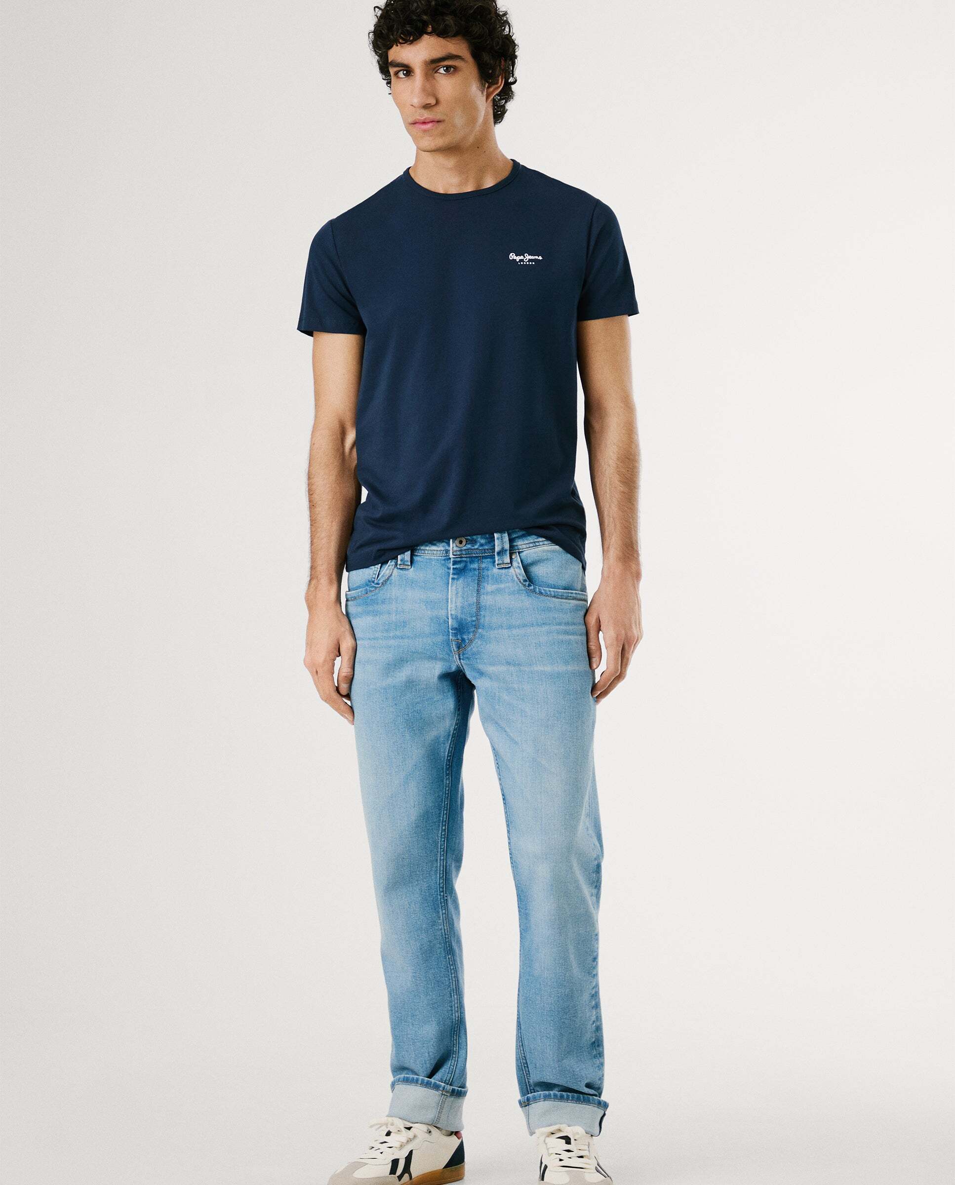 Camiseta de hombre ajustada con logotipo - Pepe Jeans - Azul marino Azul marino-2