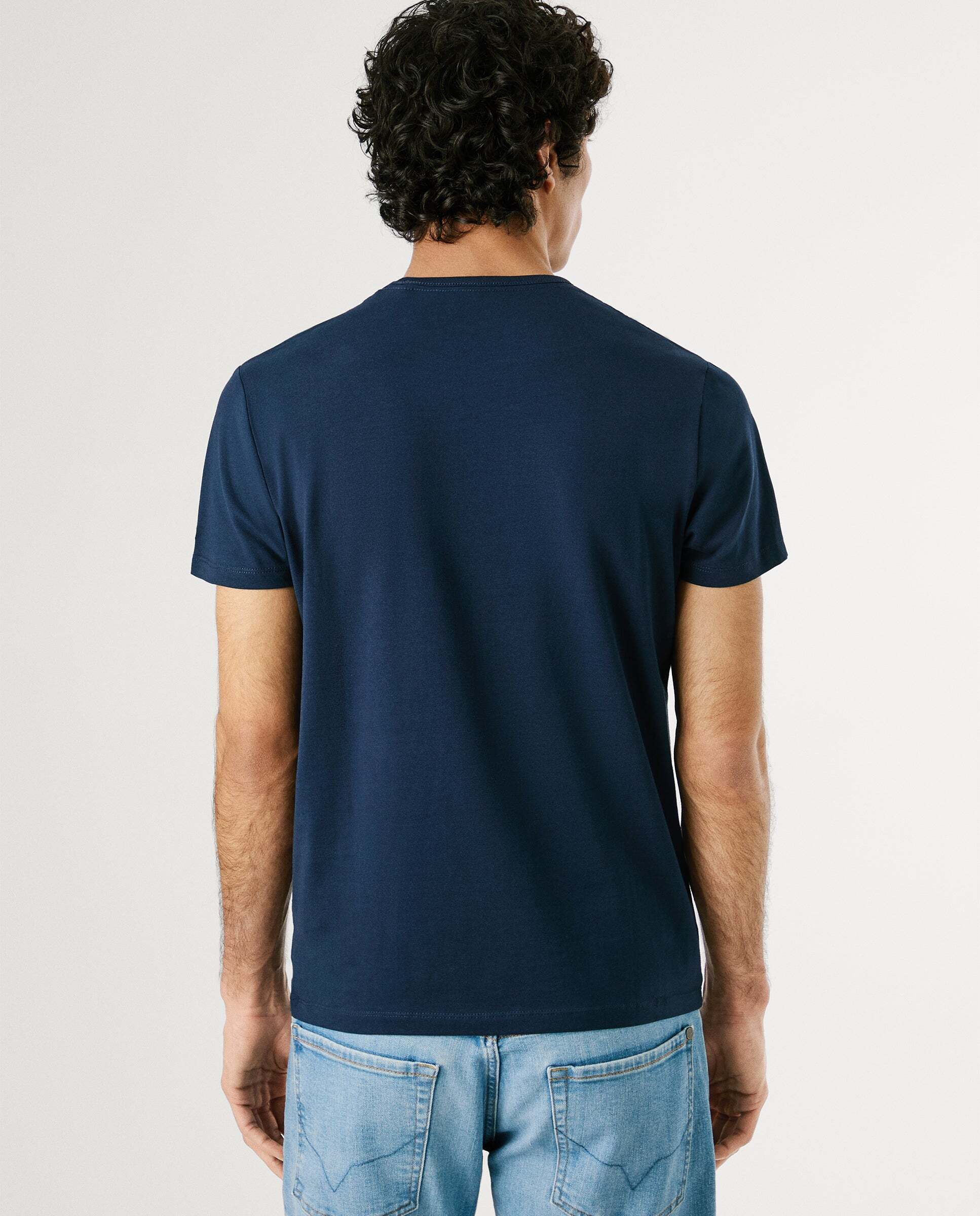 Camiseta de hombre ajustada con logotipo - Pepe Jeans - Azul marino Azul marino-3