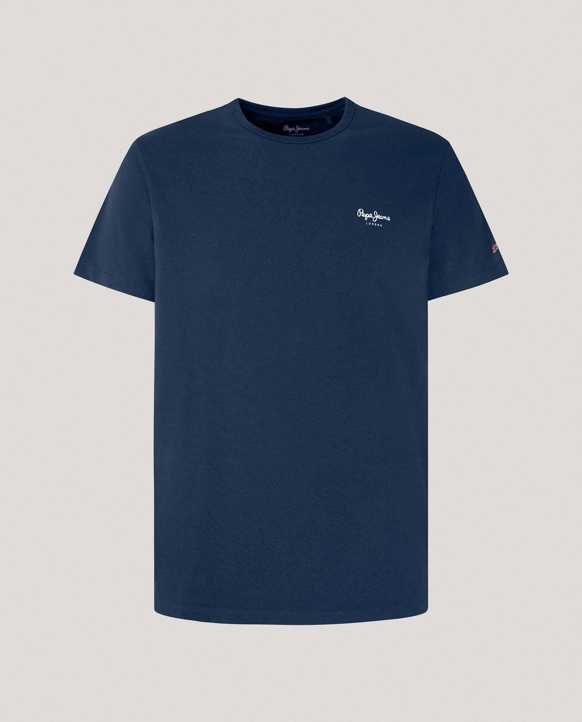 Camiseta de hombre ajustada con logotipo - Pepe Jeans - Azul Azul-9