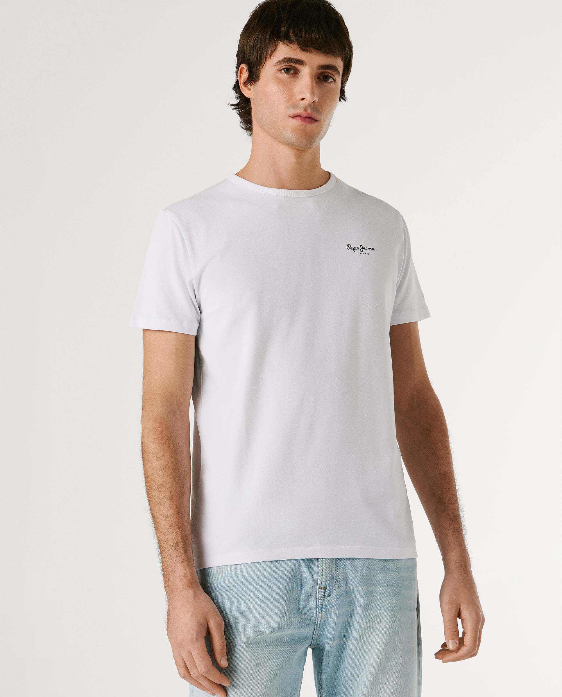 Imagen 1 de Camiseta de hombre ajustada con logotipo Blanco