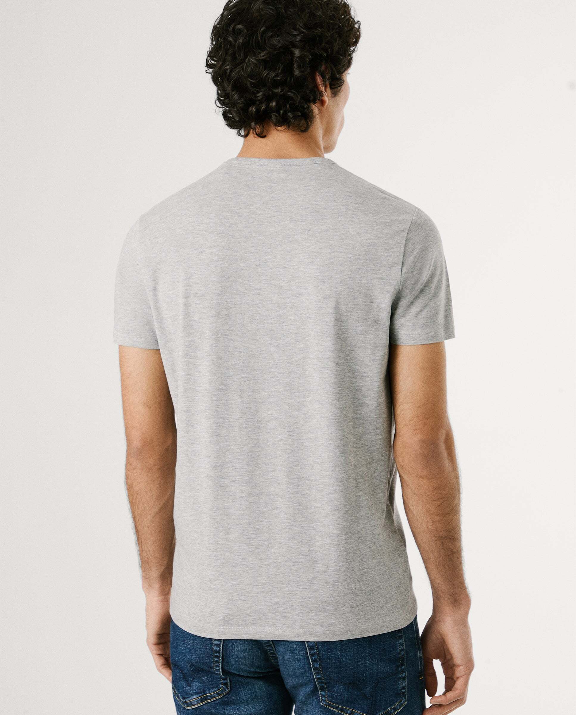 Camiseta de hombre ajustada con logotipo - Pepe Jeans - Gris Gris-3