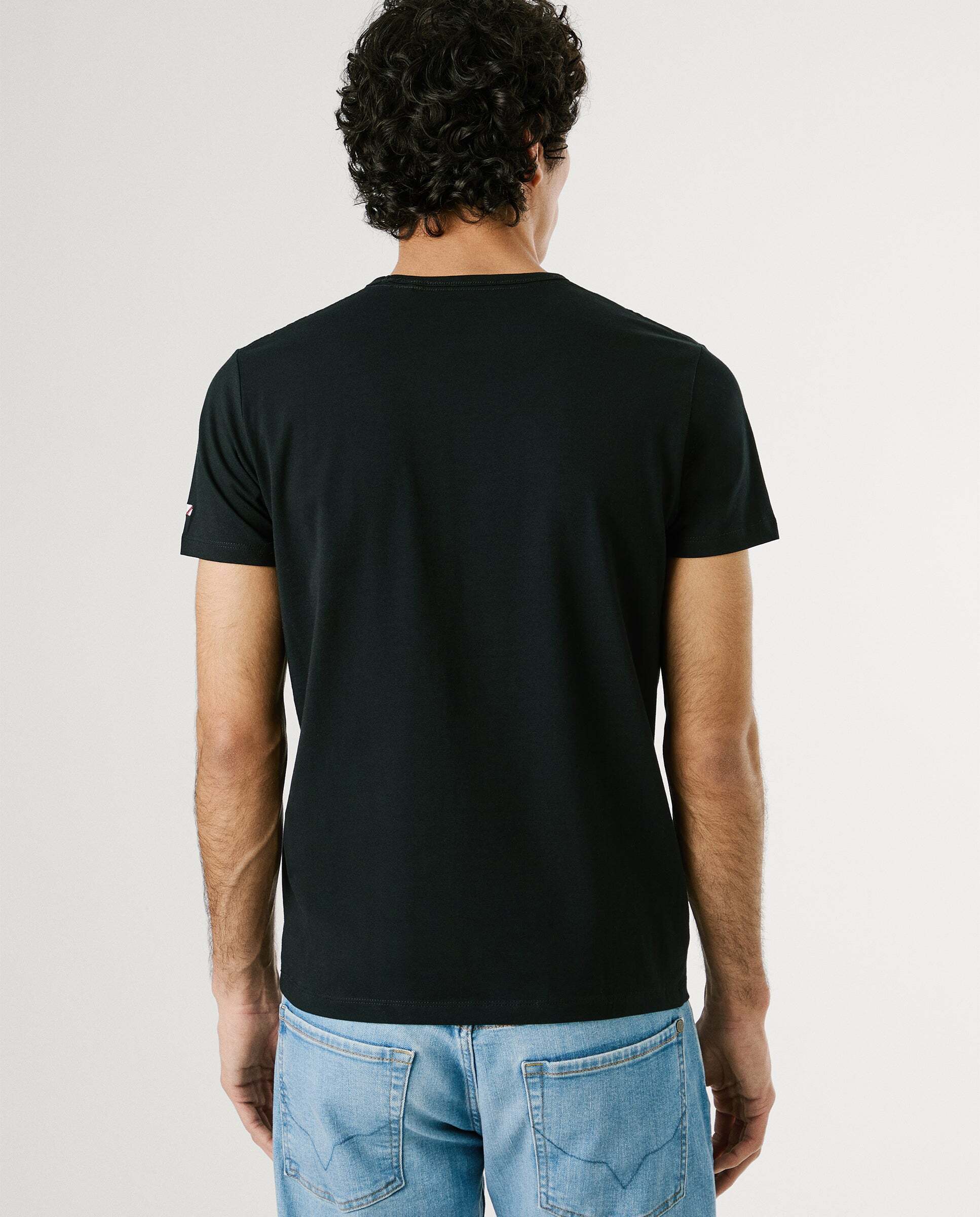 Camiseta de hombre ajustada con logotipo - Pepe Jeans - Negro Negro-3